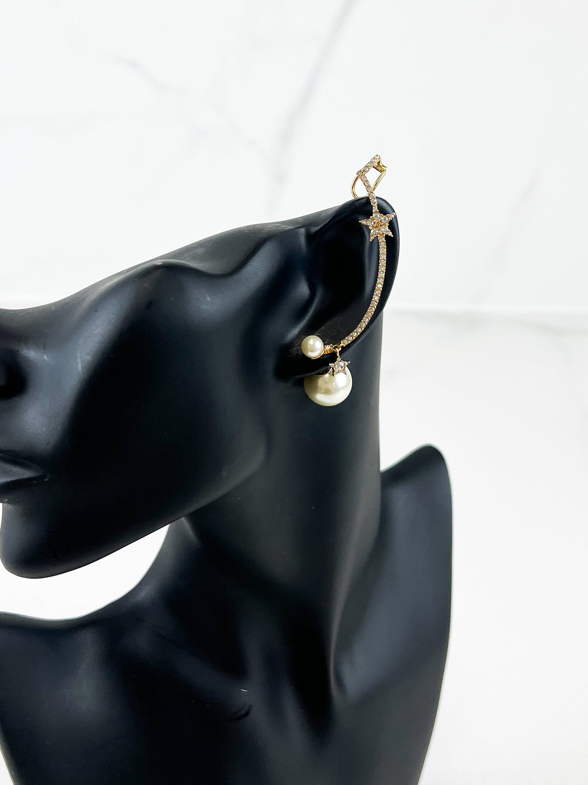 Christian Dior J'adior Gold Pearl & Diamonte Ear Cuff