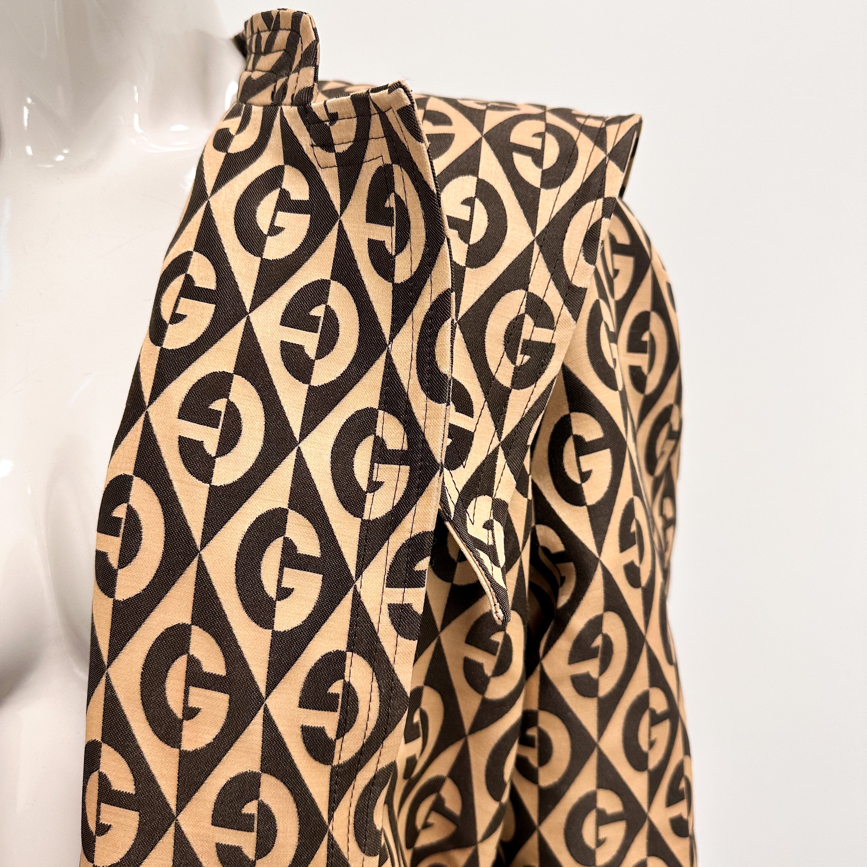 Gucci Rhombus Belt Trench Coat Size 40