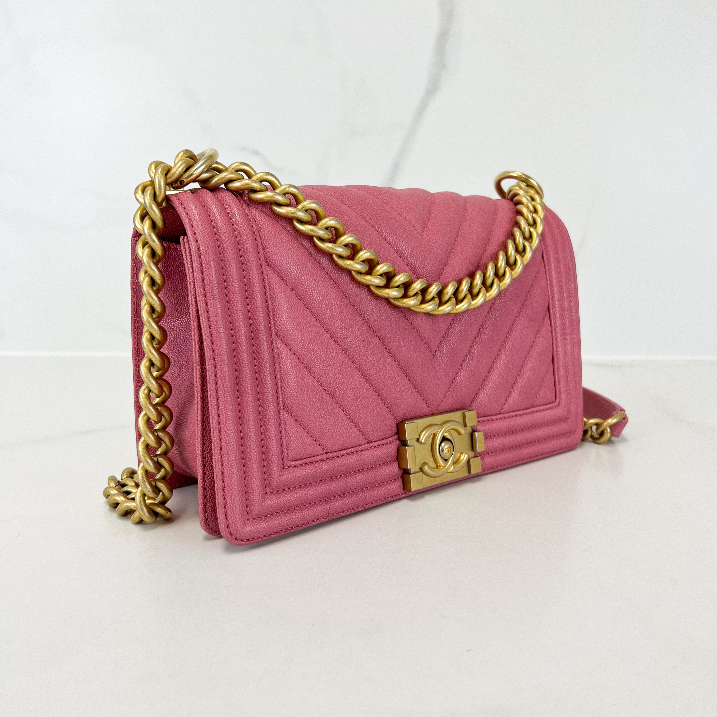 Chanel Old Medium Boy Bag with GHW