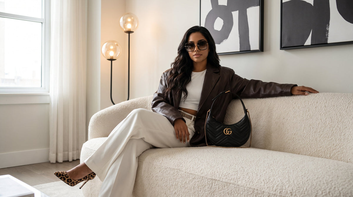 Gucci Half Moon Mini GG Marmont Bag