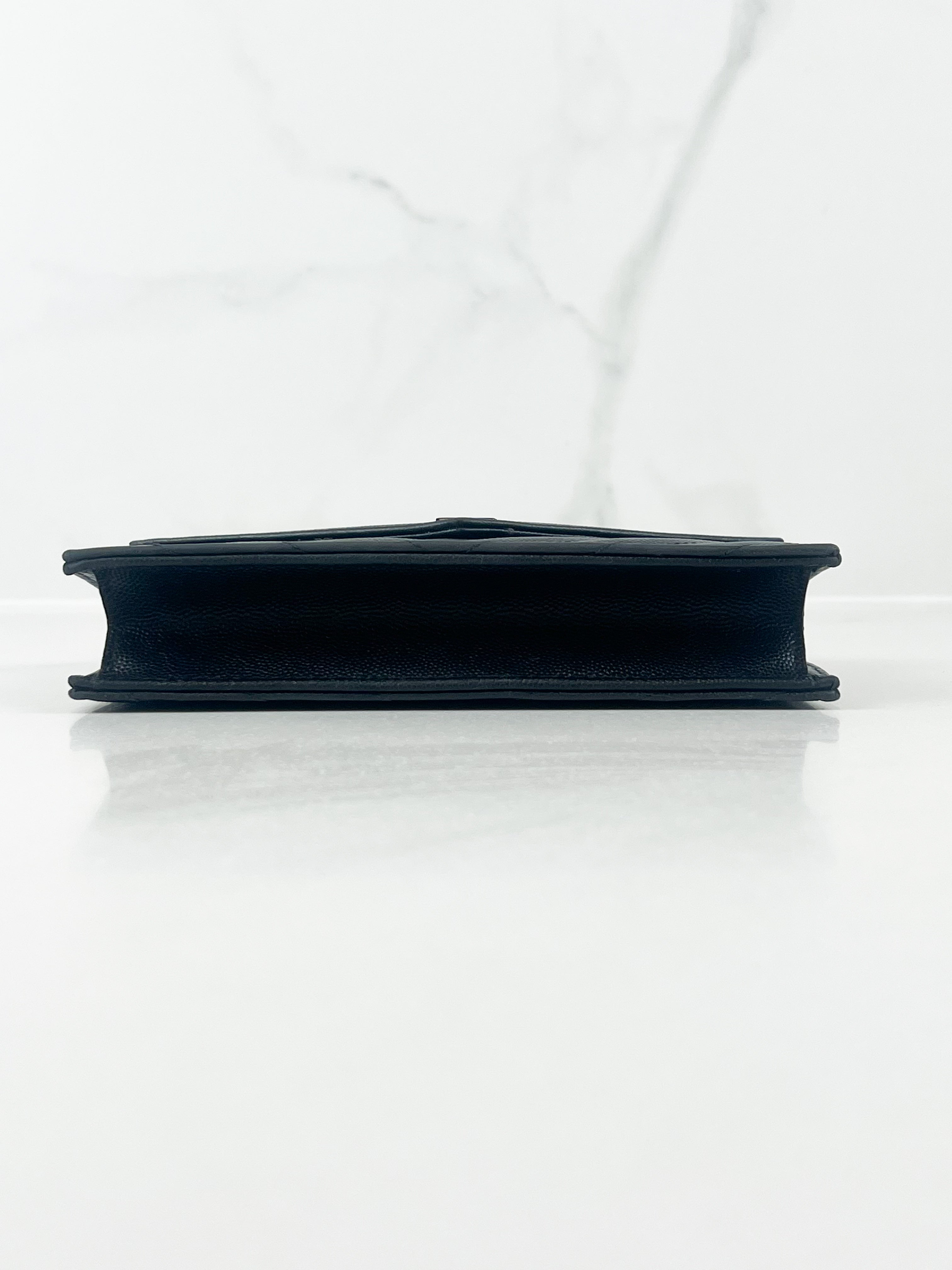 Saint Laurent Black Cassandre Envelope WOC