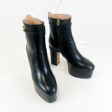 Valentino Black Tan-Go Patent Leather Boots Size 36.5