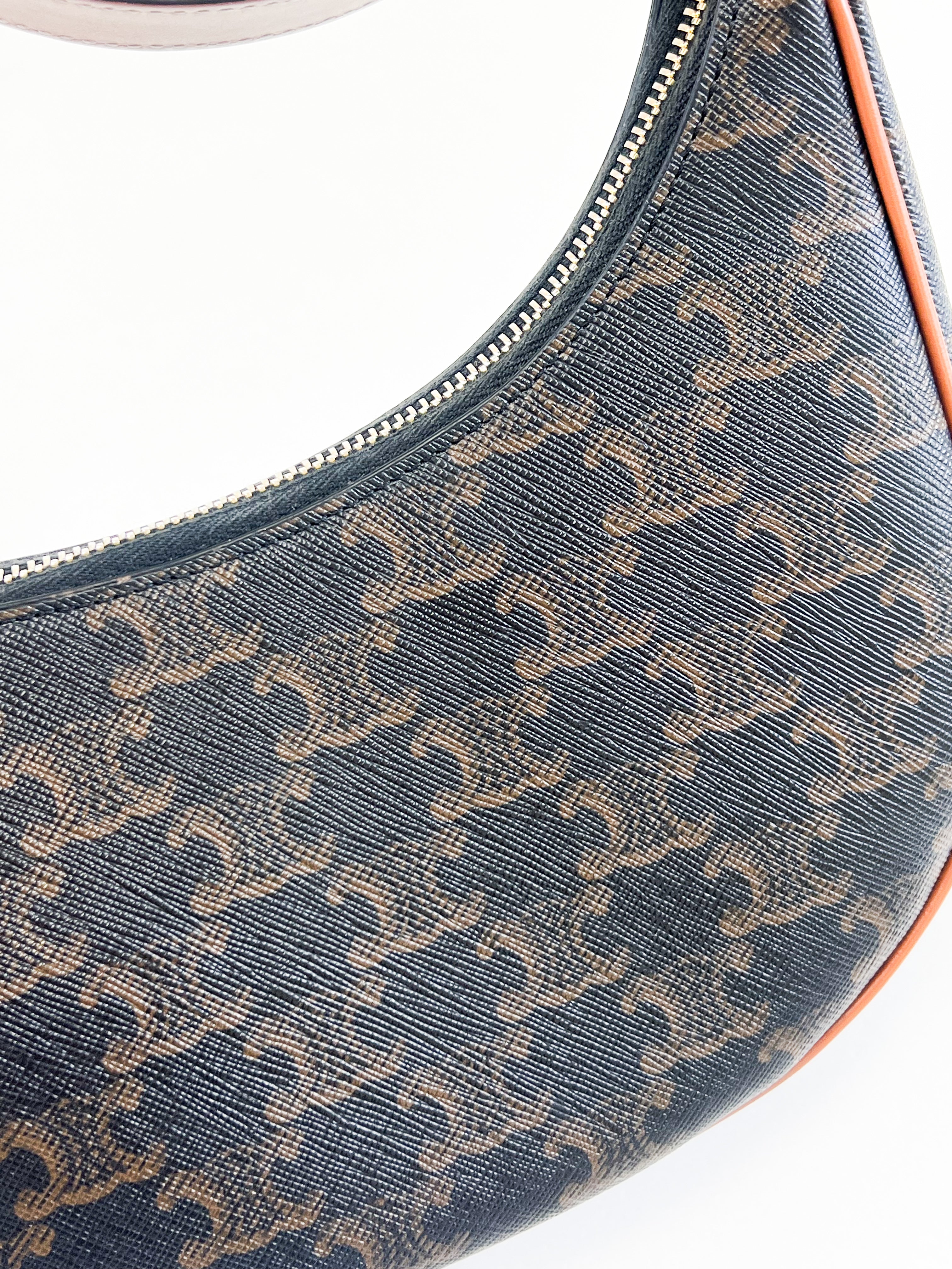 Celine Medium Ava Bag in Triomphe Canvas & Calfskin