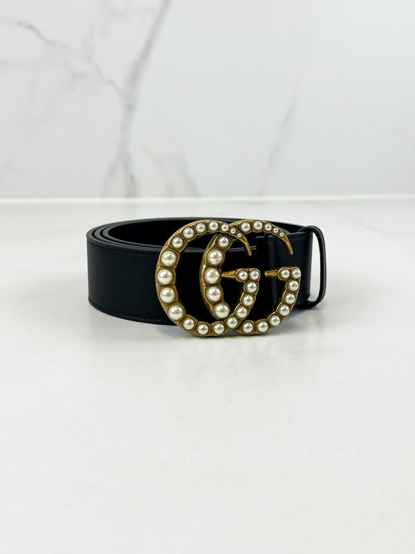 Gucci GG Pearl Belt 40mm Size 95