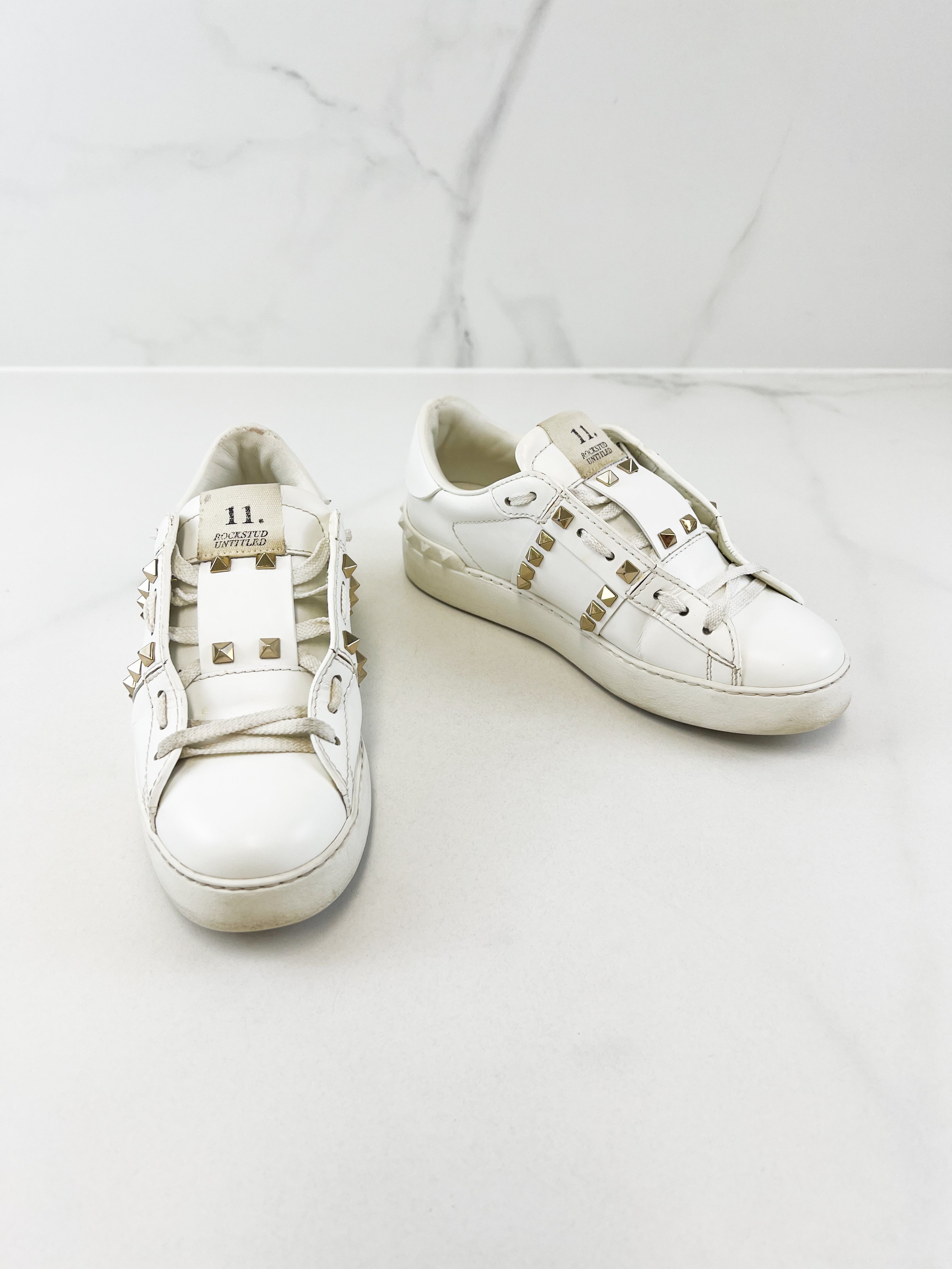 Valentino Rockstud Open Sneaker Size 36
