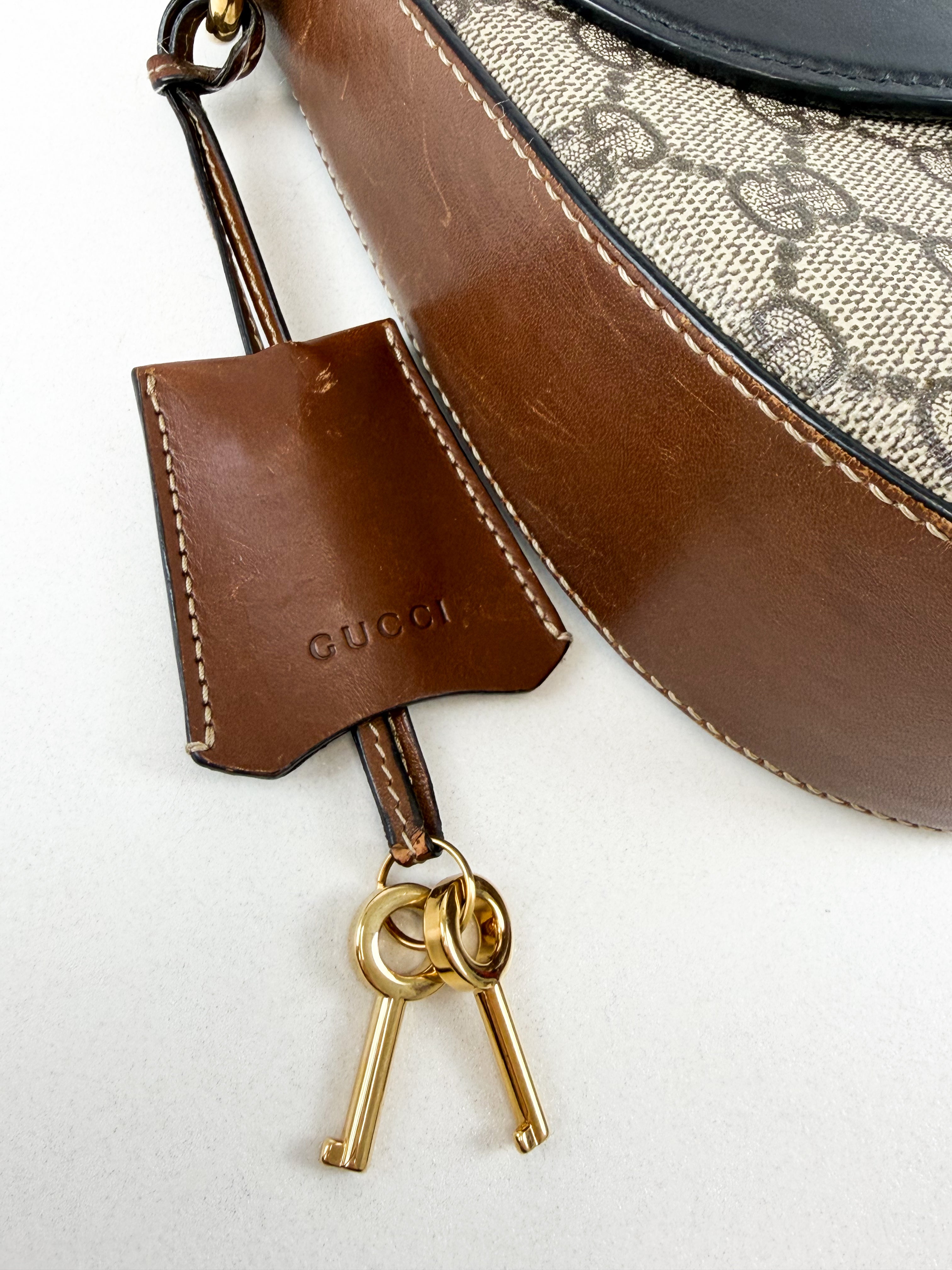 Gucci GG Supreme Web Padlock Shoulder Bag