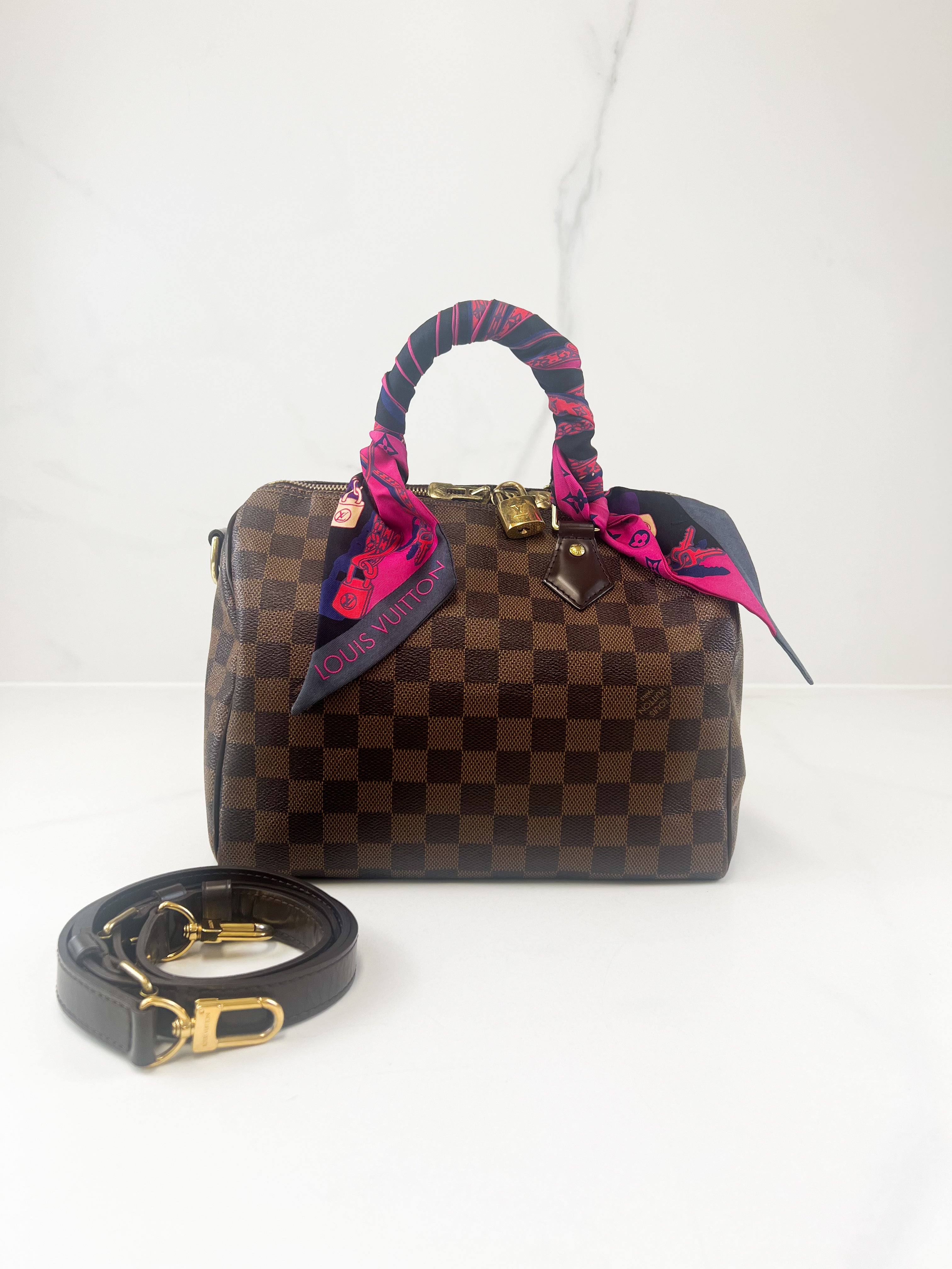 Louis Vuitton Speedy 25 Bandoulière Damier Ebene Canvas