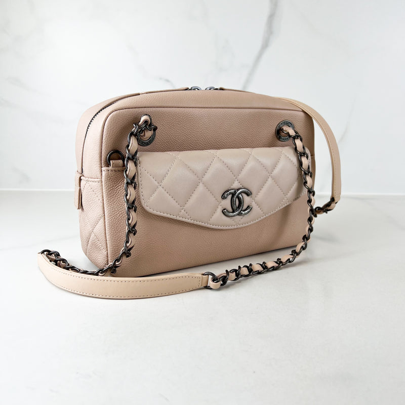 Chanel bag silver chain on sale