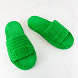 Bottega Veneta Green Sponge Slides Size 39