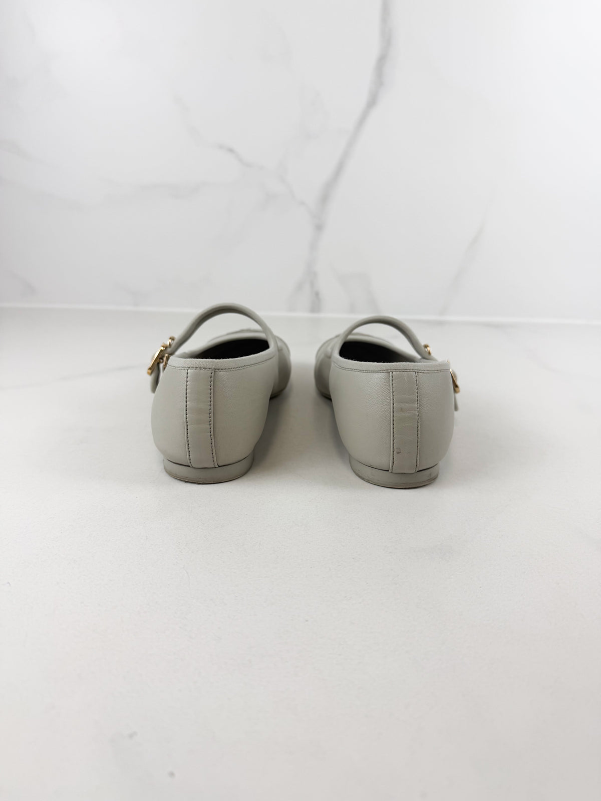 Chanel Lambskin Mary Jane Flats Size 37.5