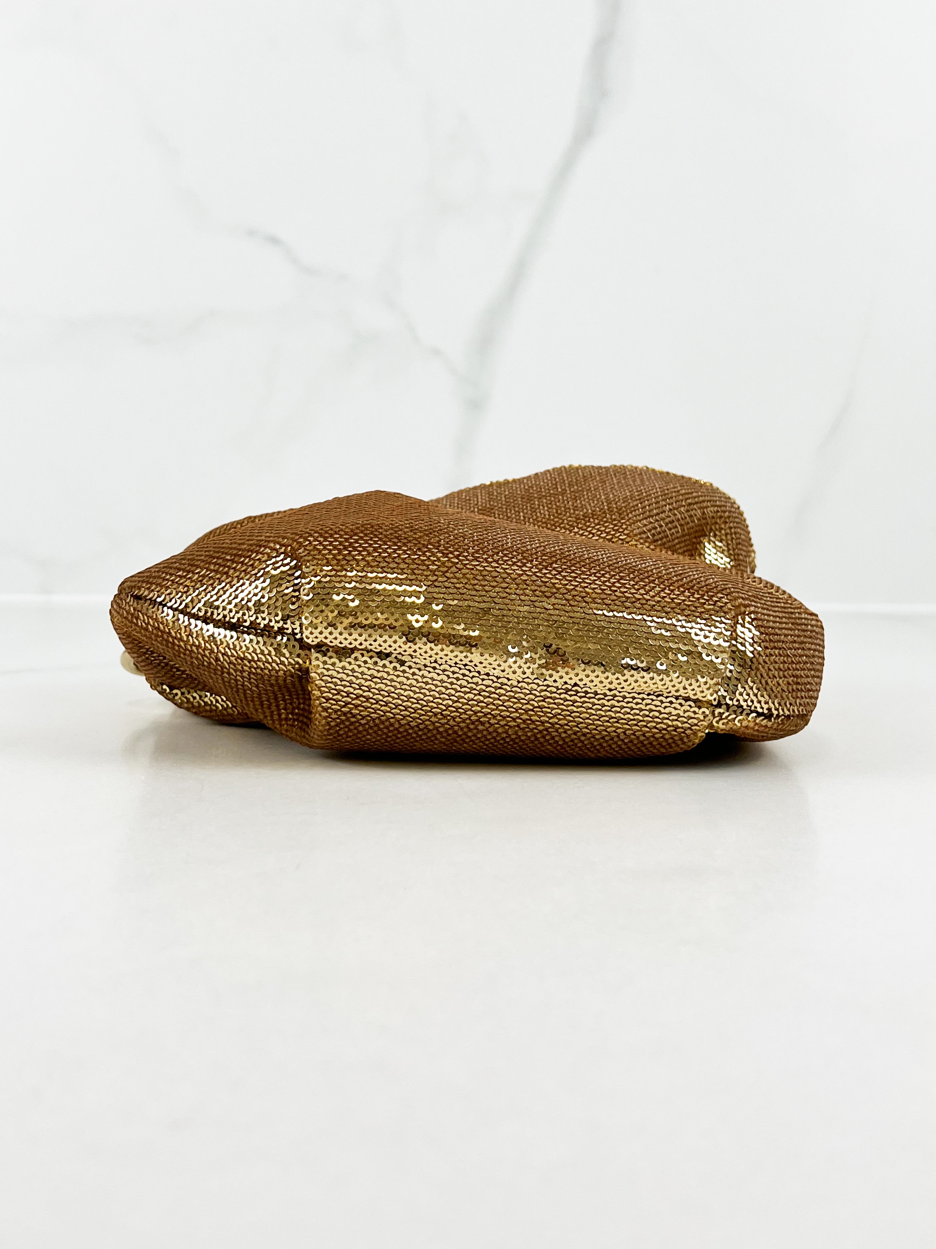 Jimmy Choo Bonny Sequin Crossbody Bag in Gold