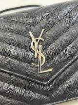 Saint Laurent Black Cassandre Envelope WOC SHW