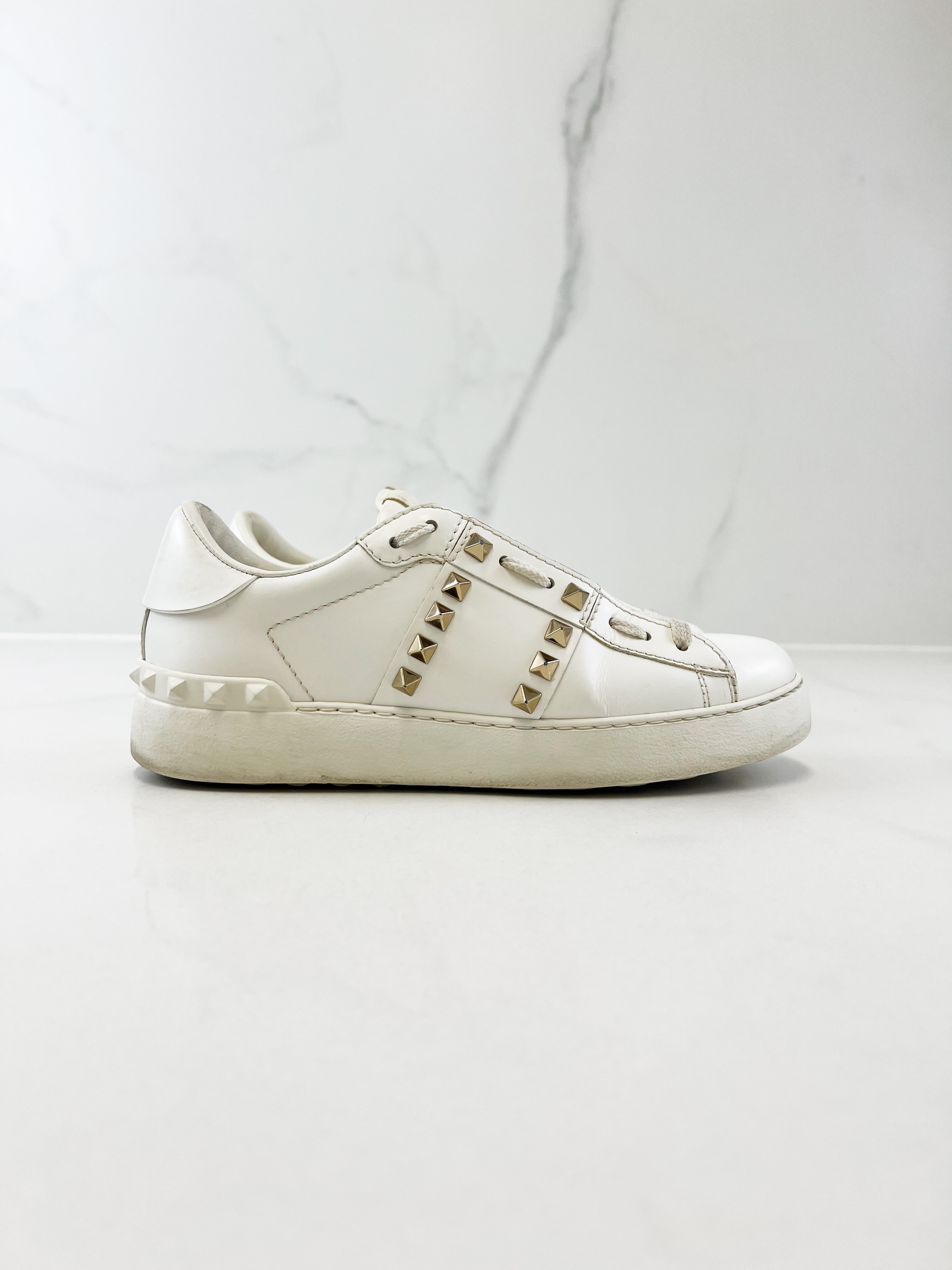 Valentino Rockstud Open Sneaker Size 36