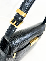 Saint Laurent Manhattan Medium Croc Bag
