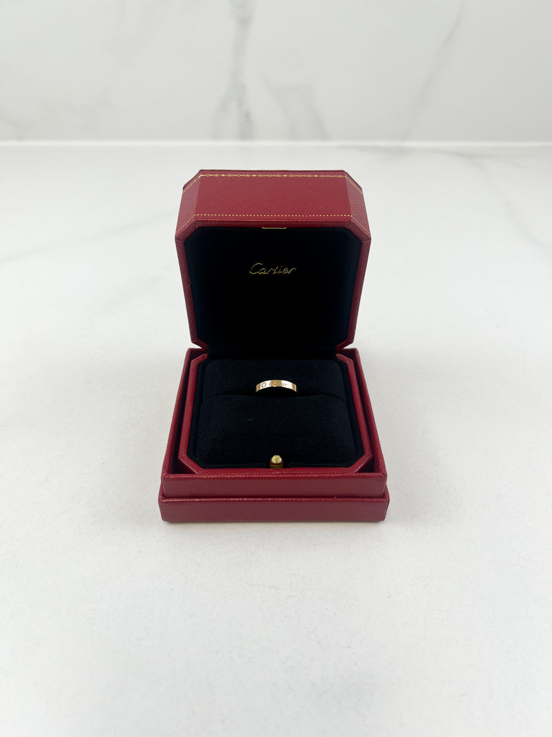Cartier C De Cartier One Diamond Ring 18K Rose Gold Size 50