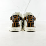 Fendi White FF Leather Sneakers Size 38