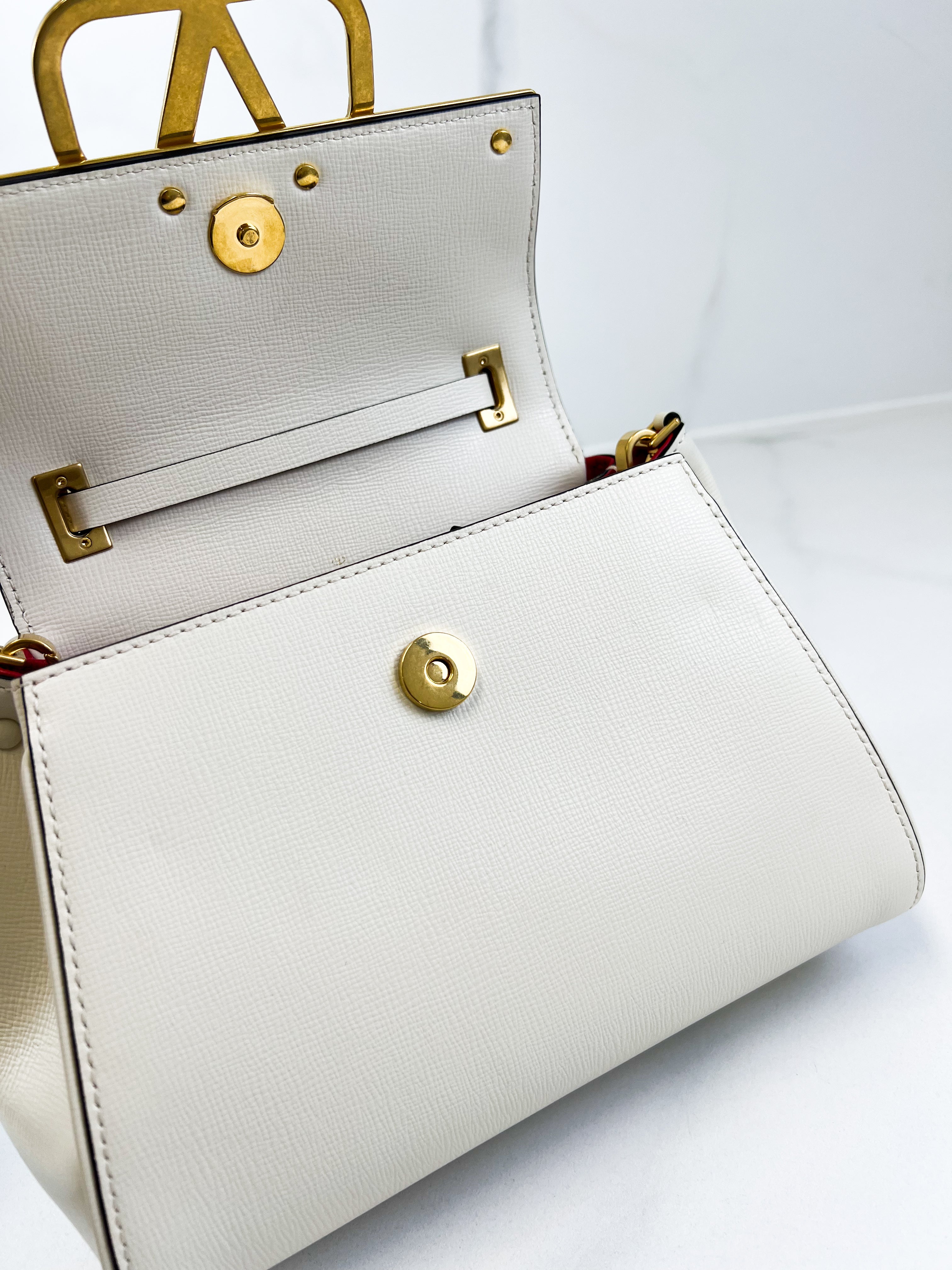 Valentino Alcove Leather Shoulder Bag