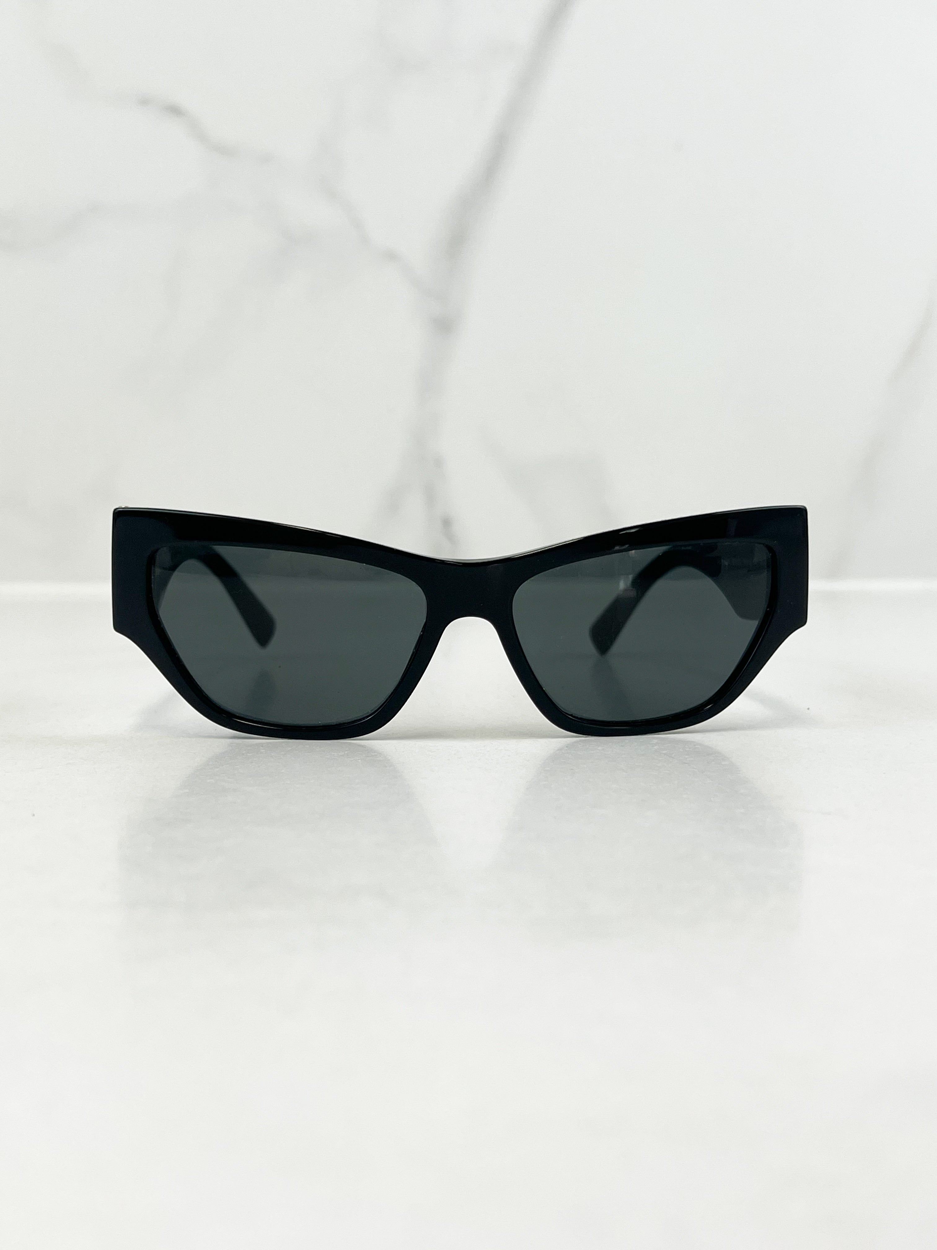 Versace V Logo Sunglasses in Black