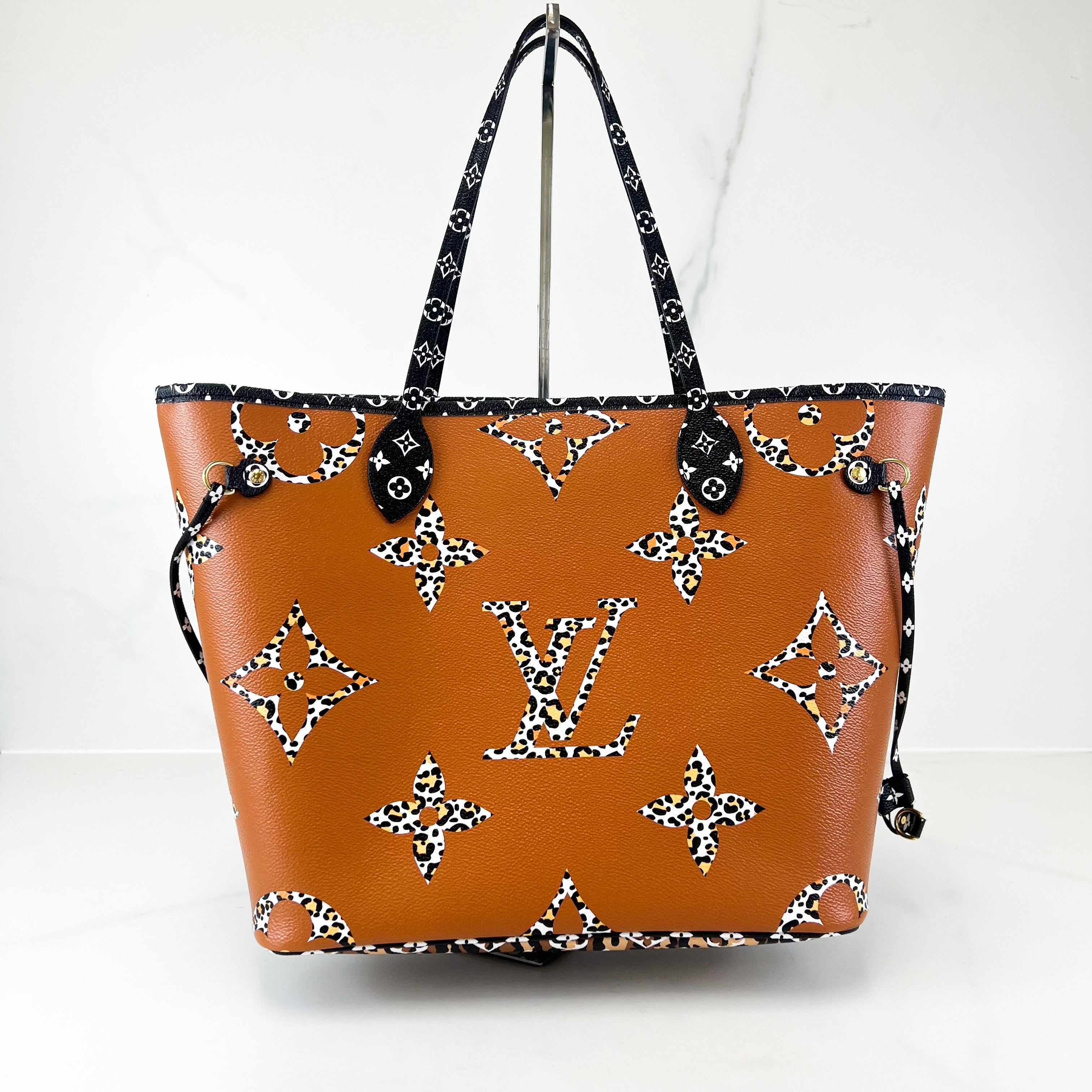 Louis Vuitton Neverfull Monogram Giant Jungle MM Black/Caramel