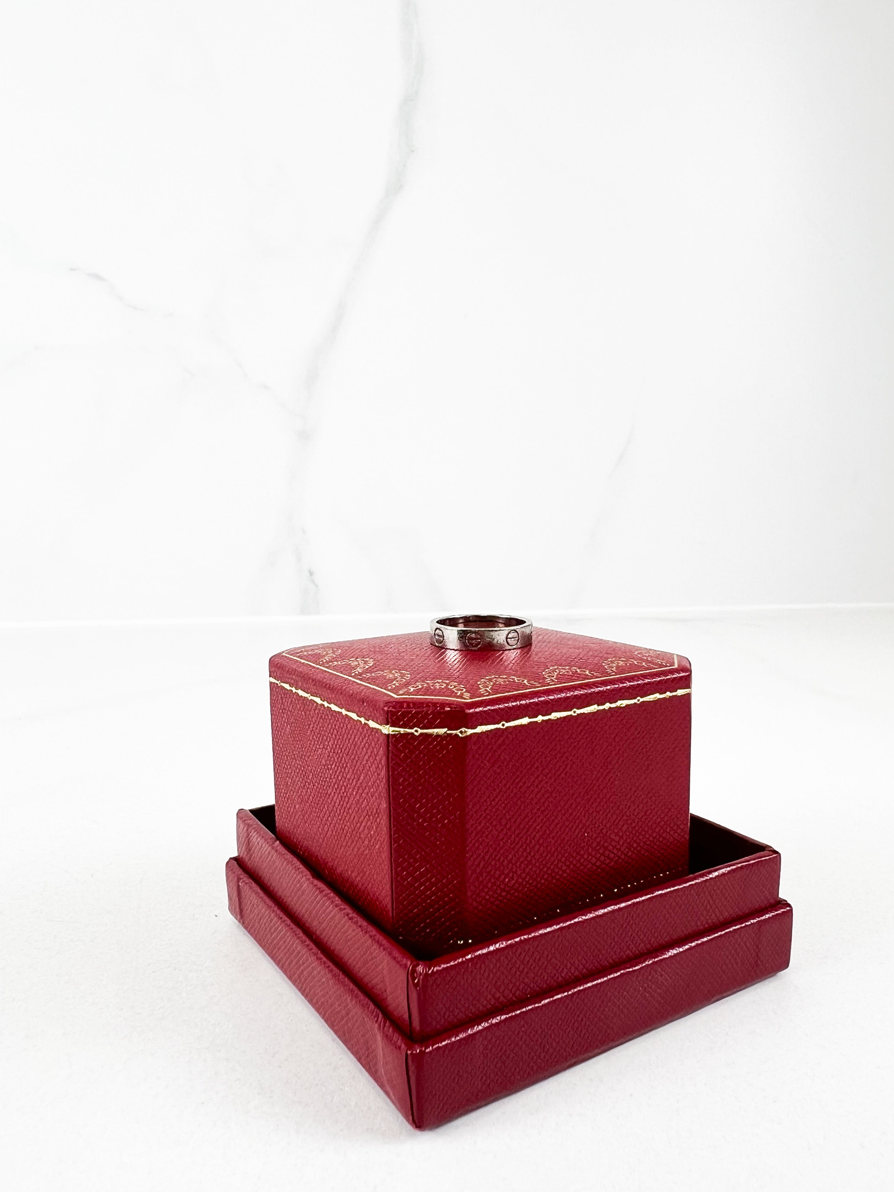 Cartier Love Ring in White Gold Size 49