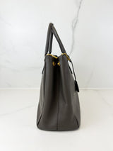Prada Large Grey Galleria Saffiano Bag