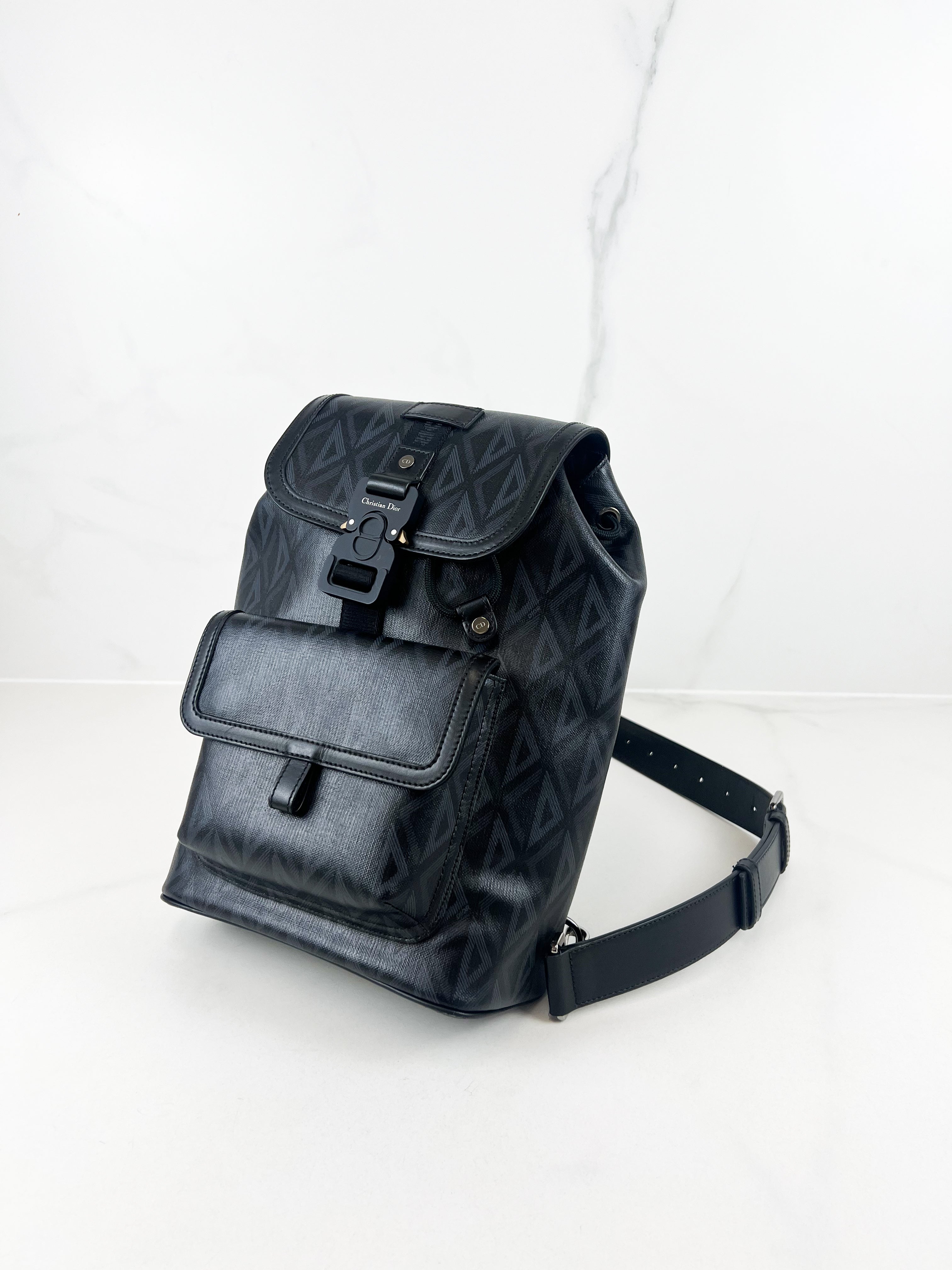 Christian Dior Hit The Road Sling Bag CD Diamond Coated Canvas