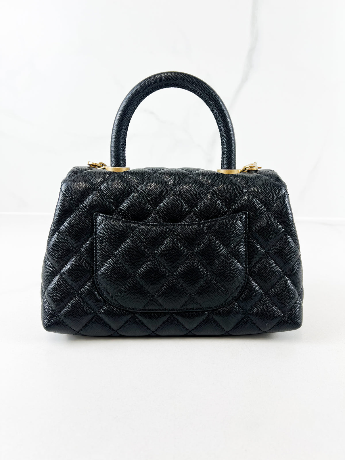 Chanel Small Black Caviar Coco Handle
