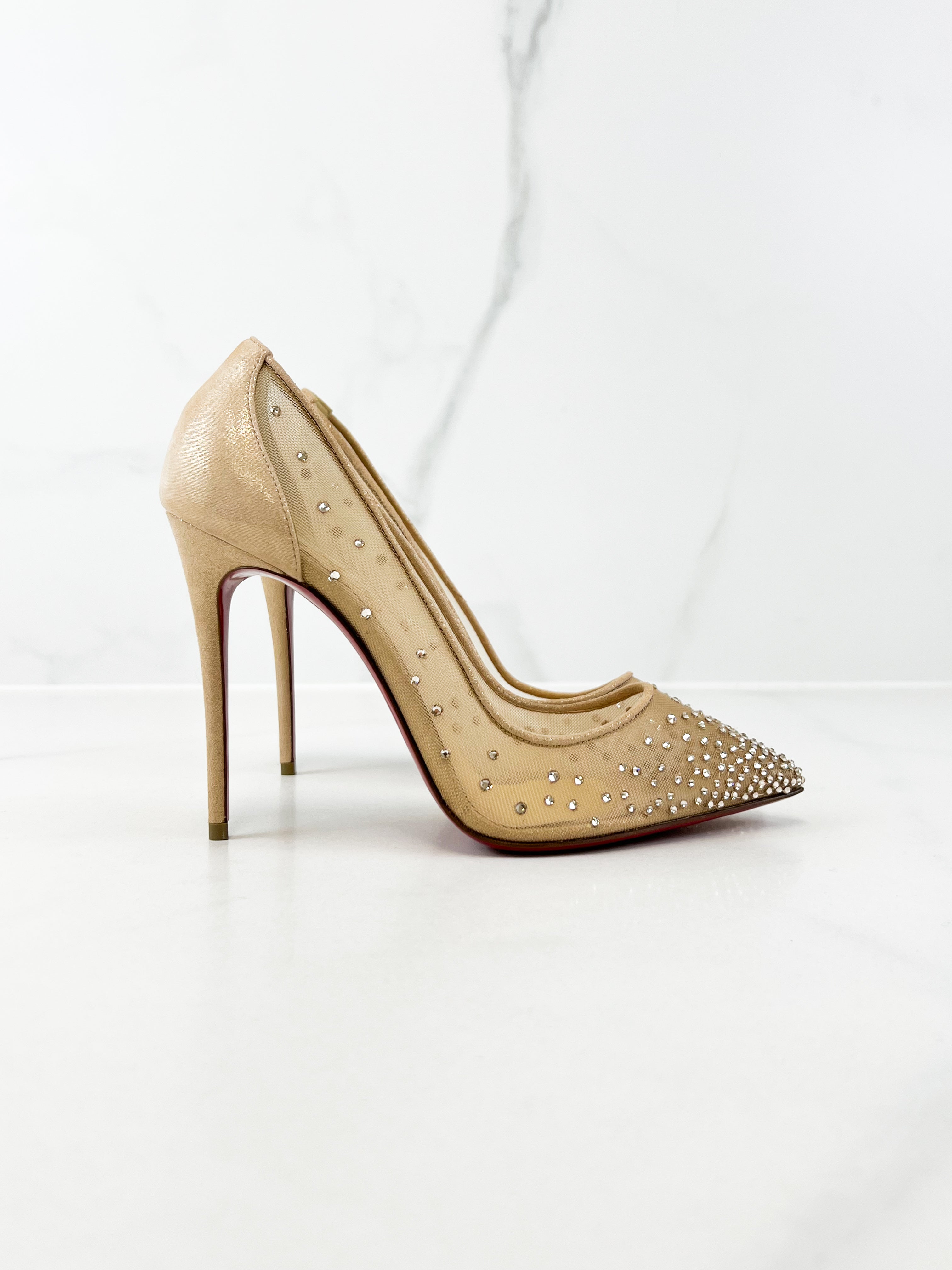 Christian Louboutin Follies Strass 100mm Size 37