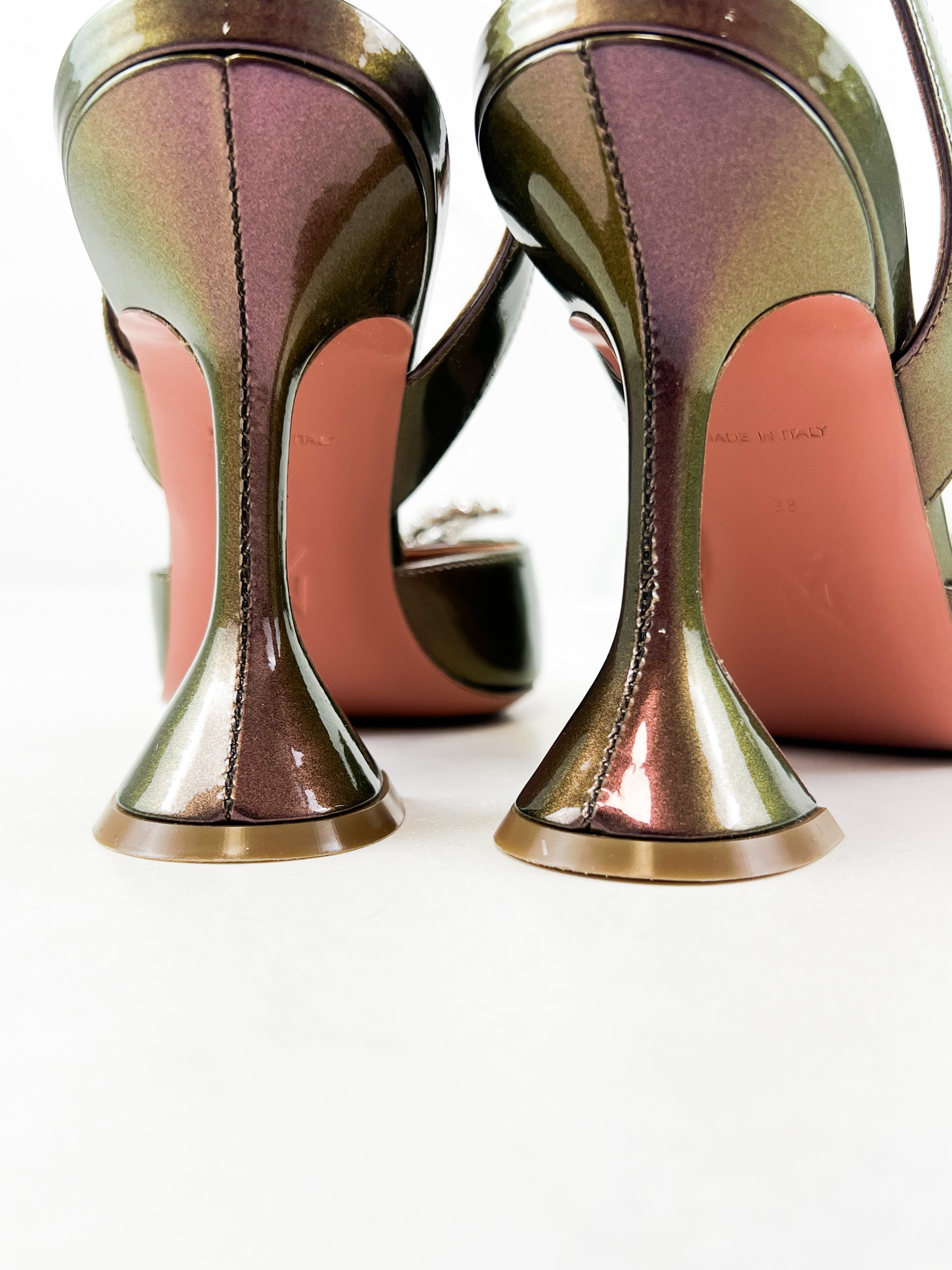 Amina Muaddi Rosie Sling 95mm Pump Size 38