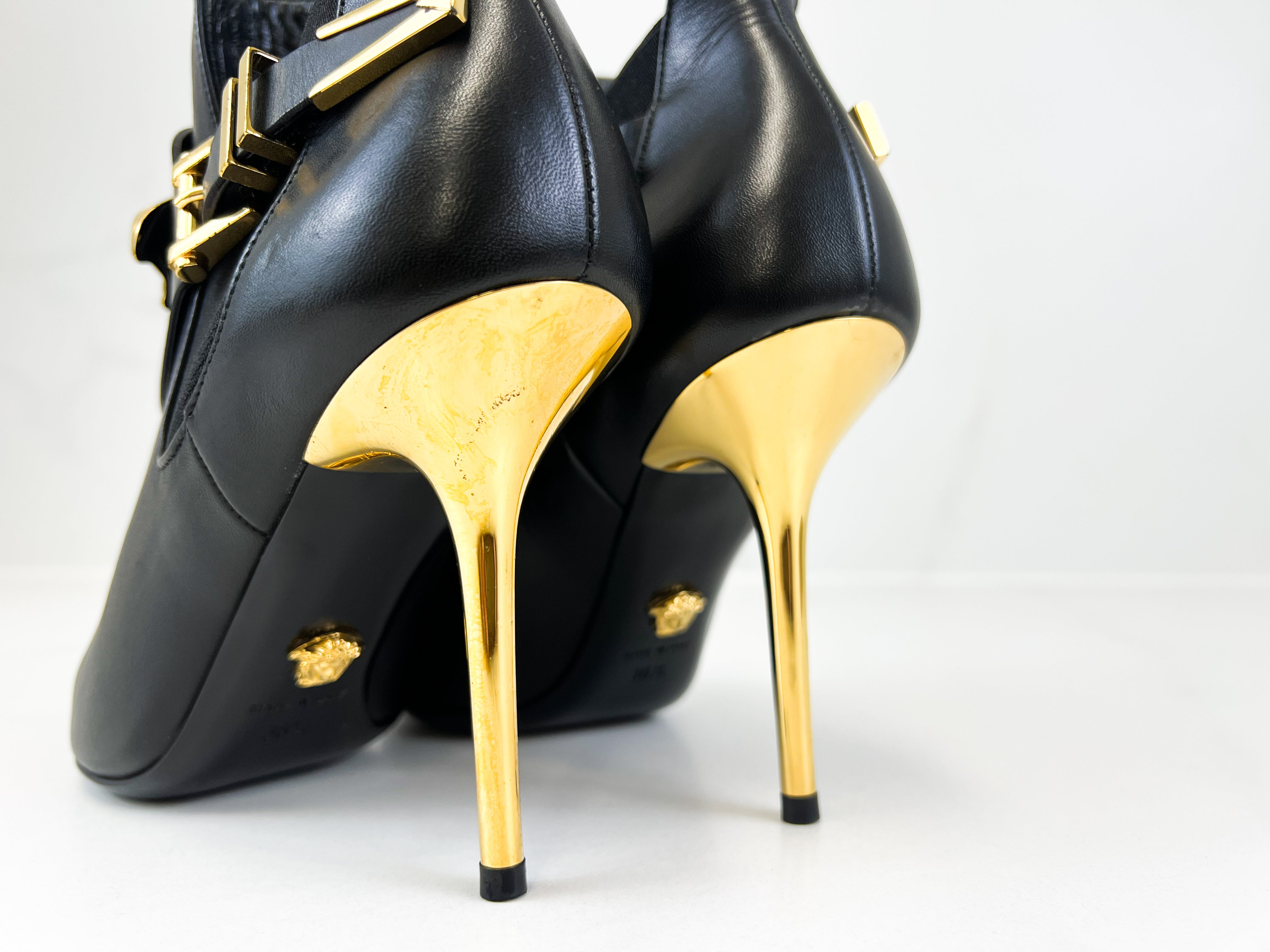 Versace Medusa Head Ankle Boots Size 36.5