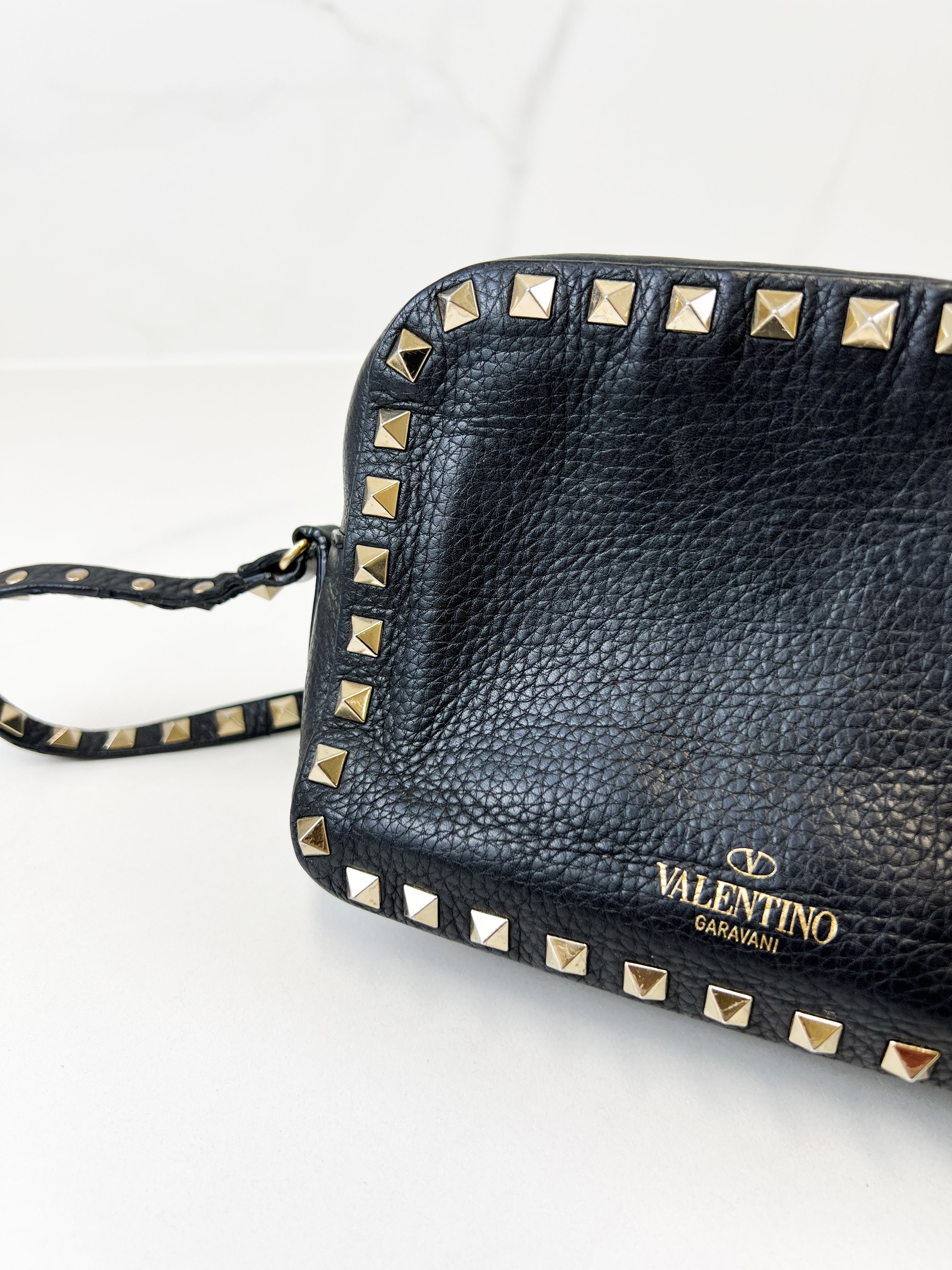 Valentino Garavani Black Rockstud Crossbody Bag