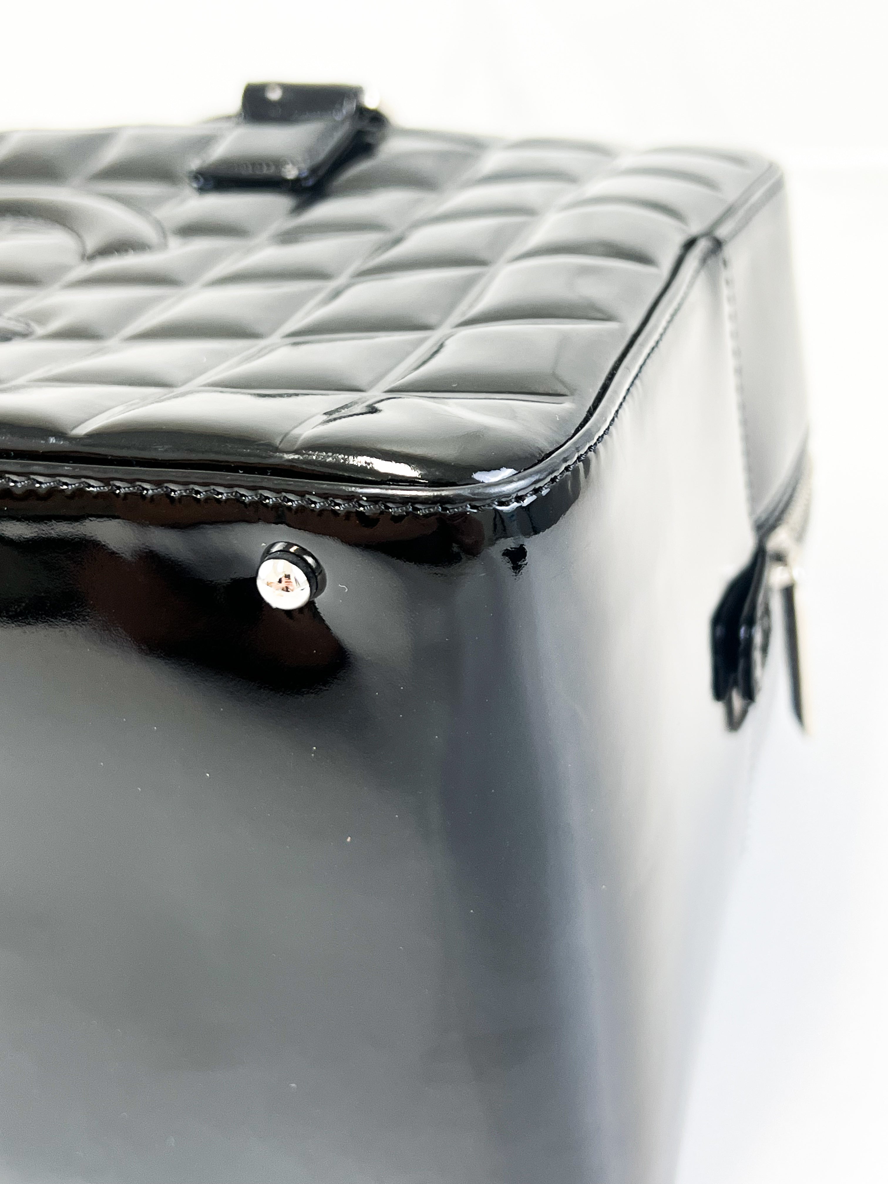 Chanel Black Patent Bowling Bag