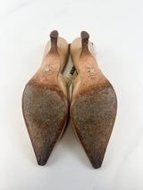 Christian Dior Nude Jadior Slingback Heel Size 39.5