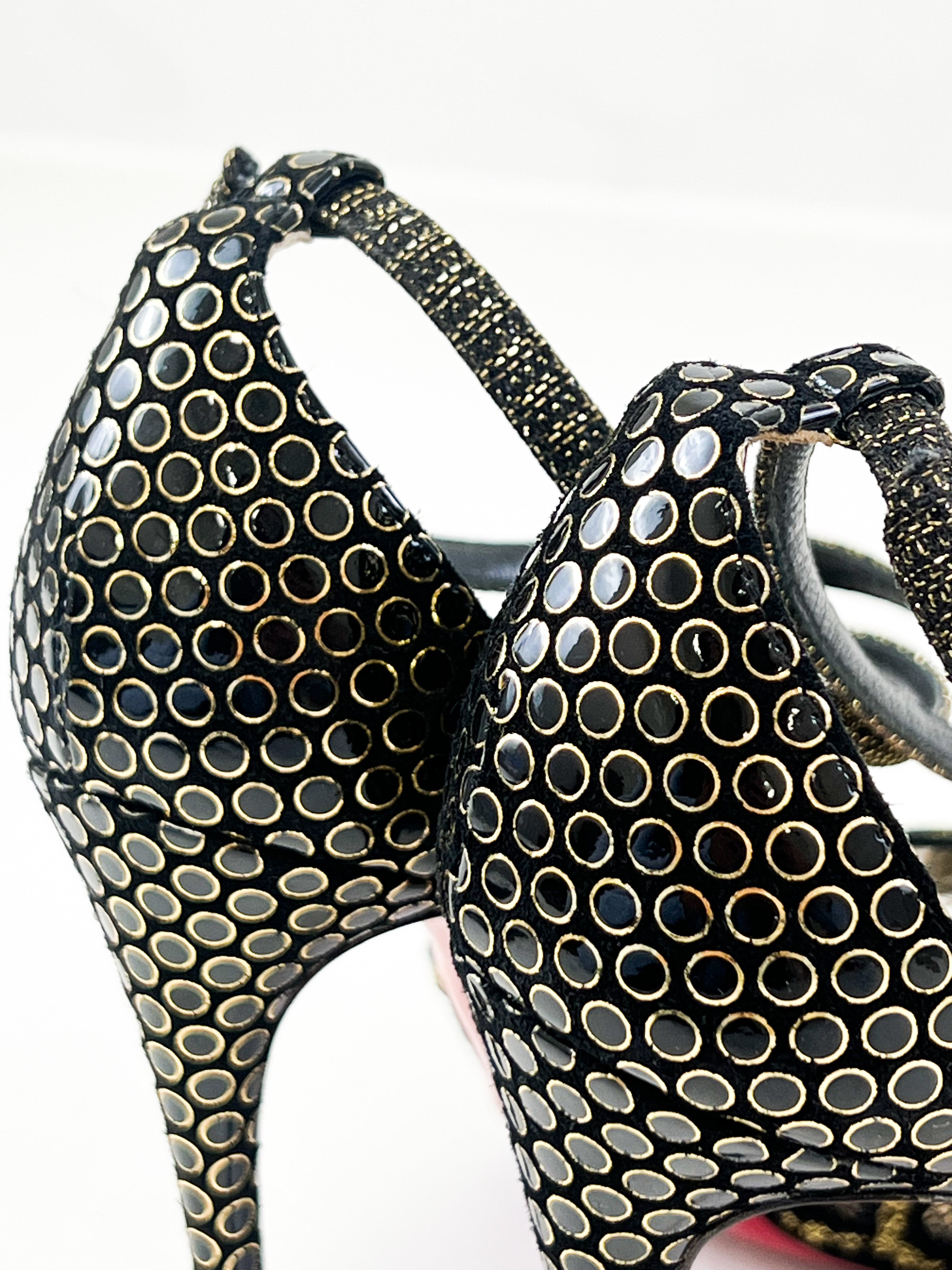 Christian Louboutin Black Lace Twistissima Pump Size 37