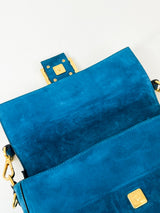 Fendi FF Suede Baguette Bag
