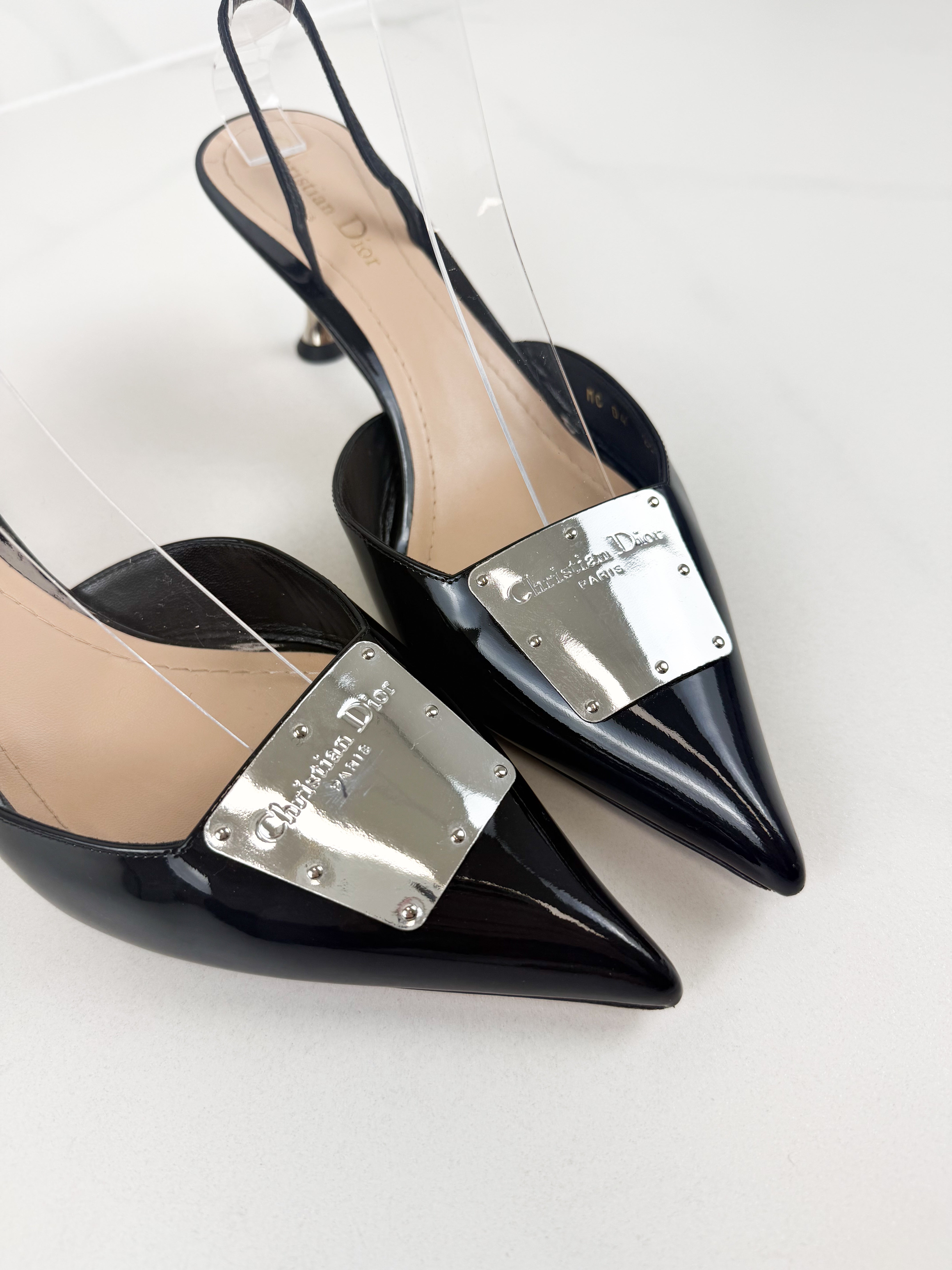 Christian Dior La Parisienne Slingback Kitten Heel Size 41