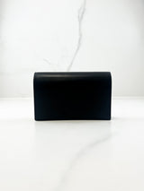 Saint Laurent Black Calfskin Monogram Kate Tassel Chain Wallet GHW