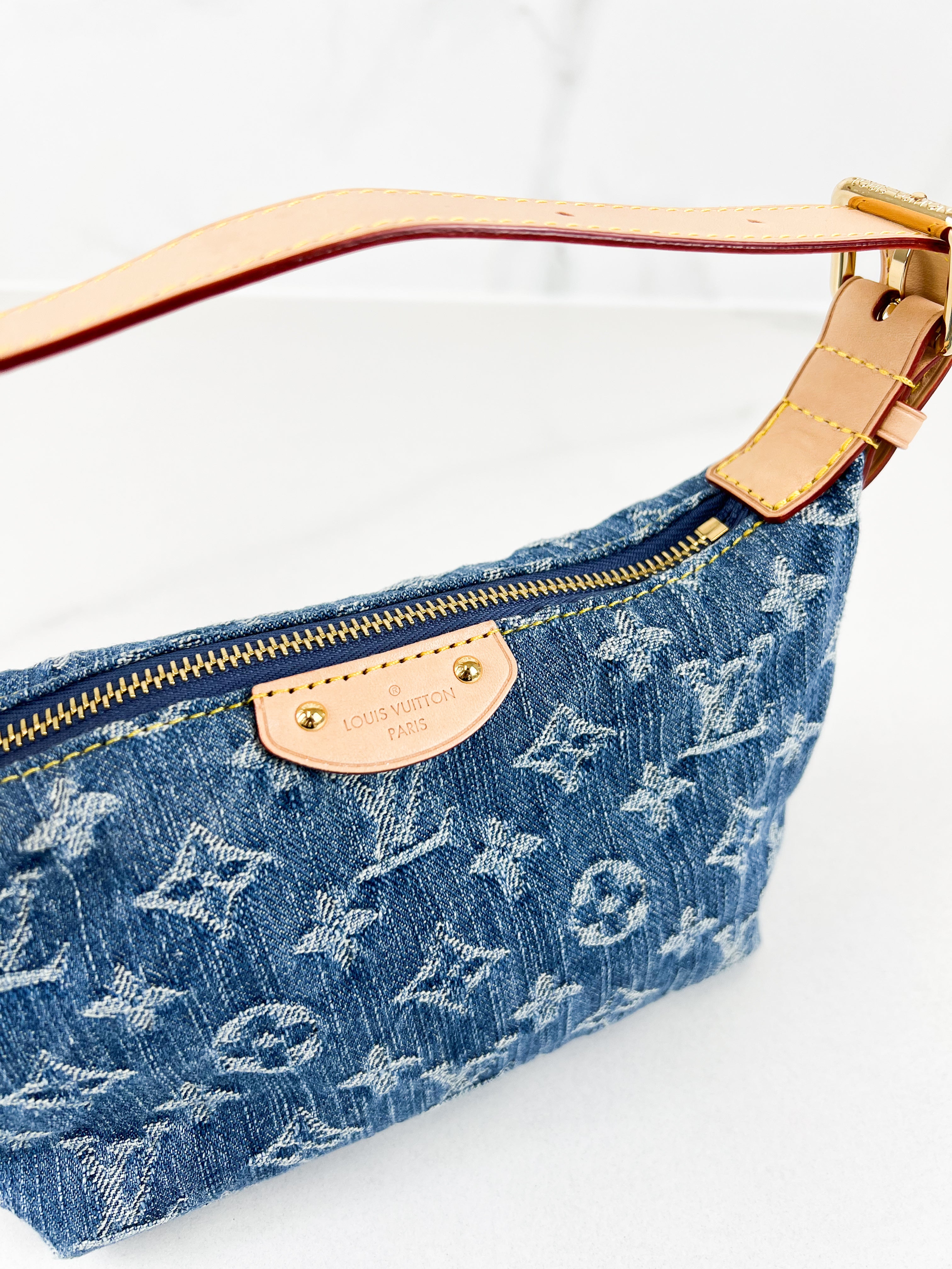 Louis Vuitton Hills Pochette Bag in Denim Monogram Canvas