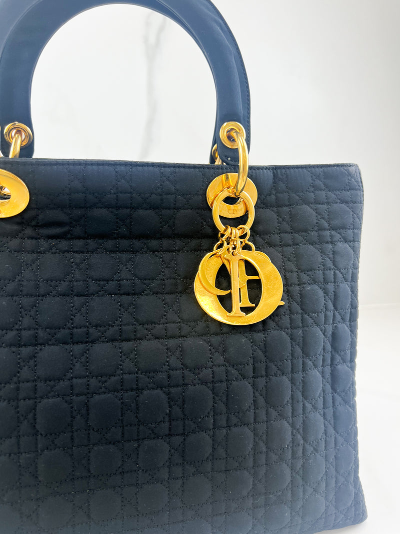 Christian Dior Black Lady Dior GHW