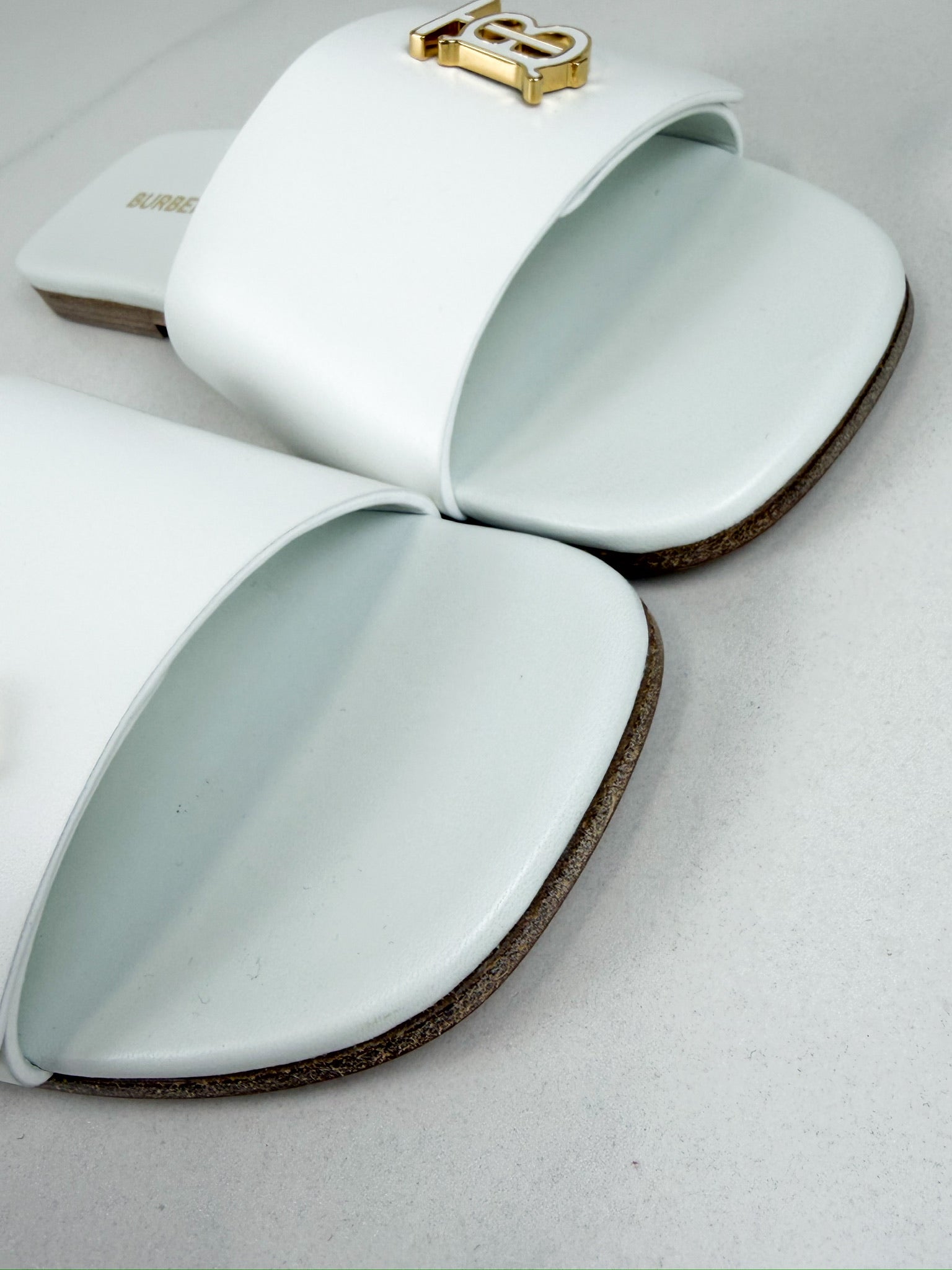 Burberry Leather Slides Size 37