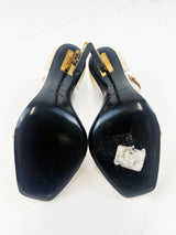 Saint Laurent Opyum Leather Sandal Size 39