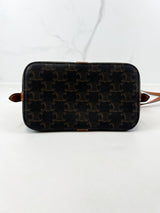 Celine Small Teen Cabas Canvas & Leather Shoulder Bag