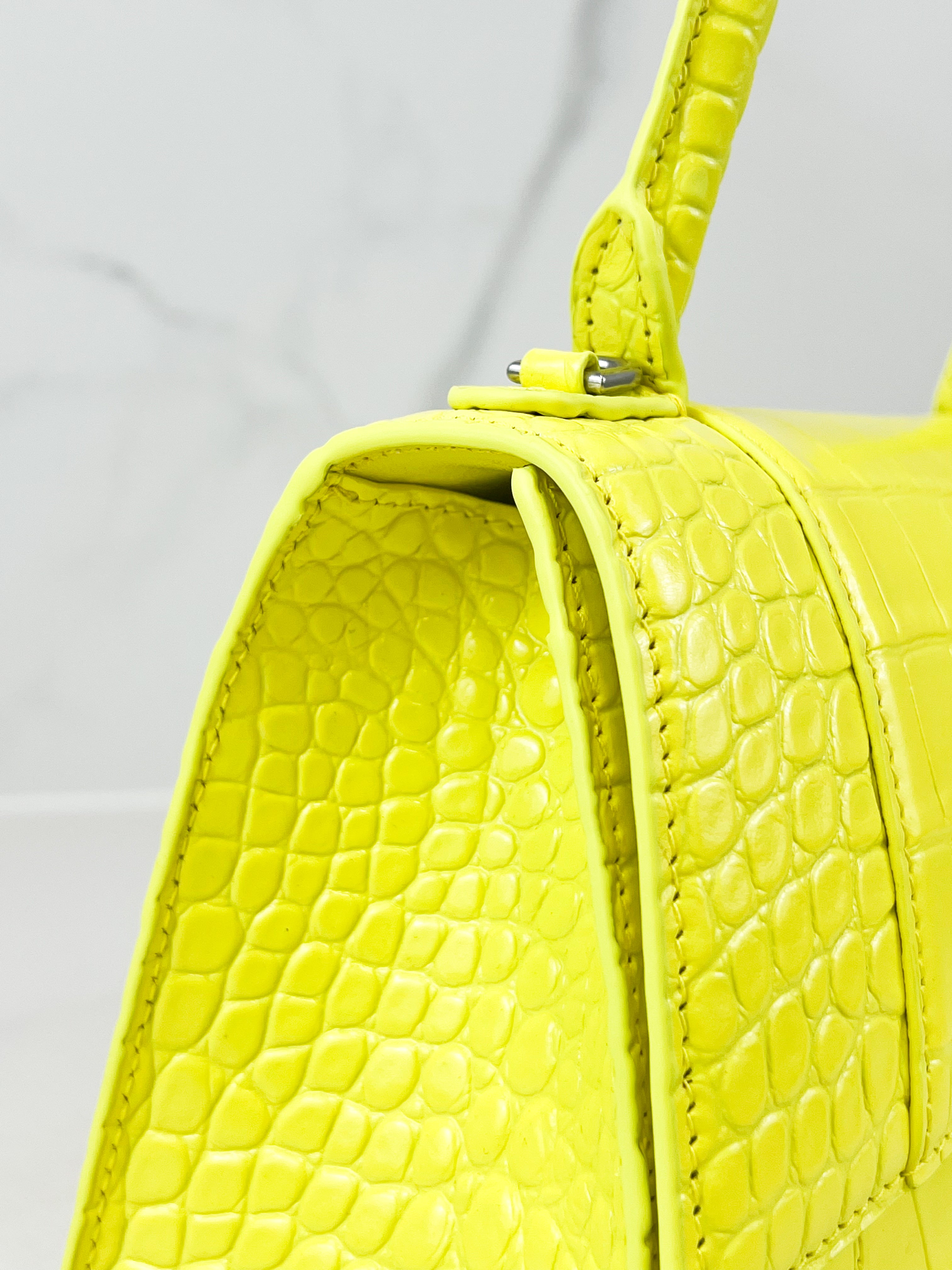 Balenciaga Small Croc Hourglass with SHW