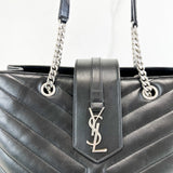Saint Laurent Black Large Loulou Tote with SHW