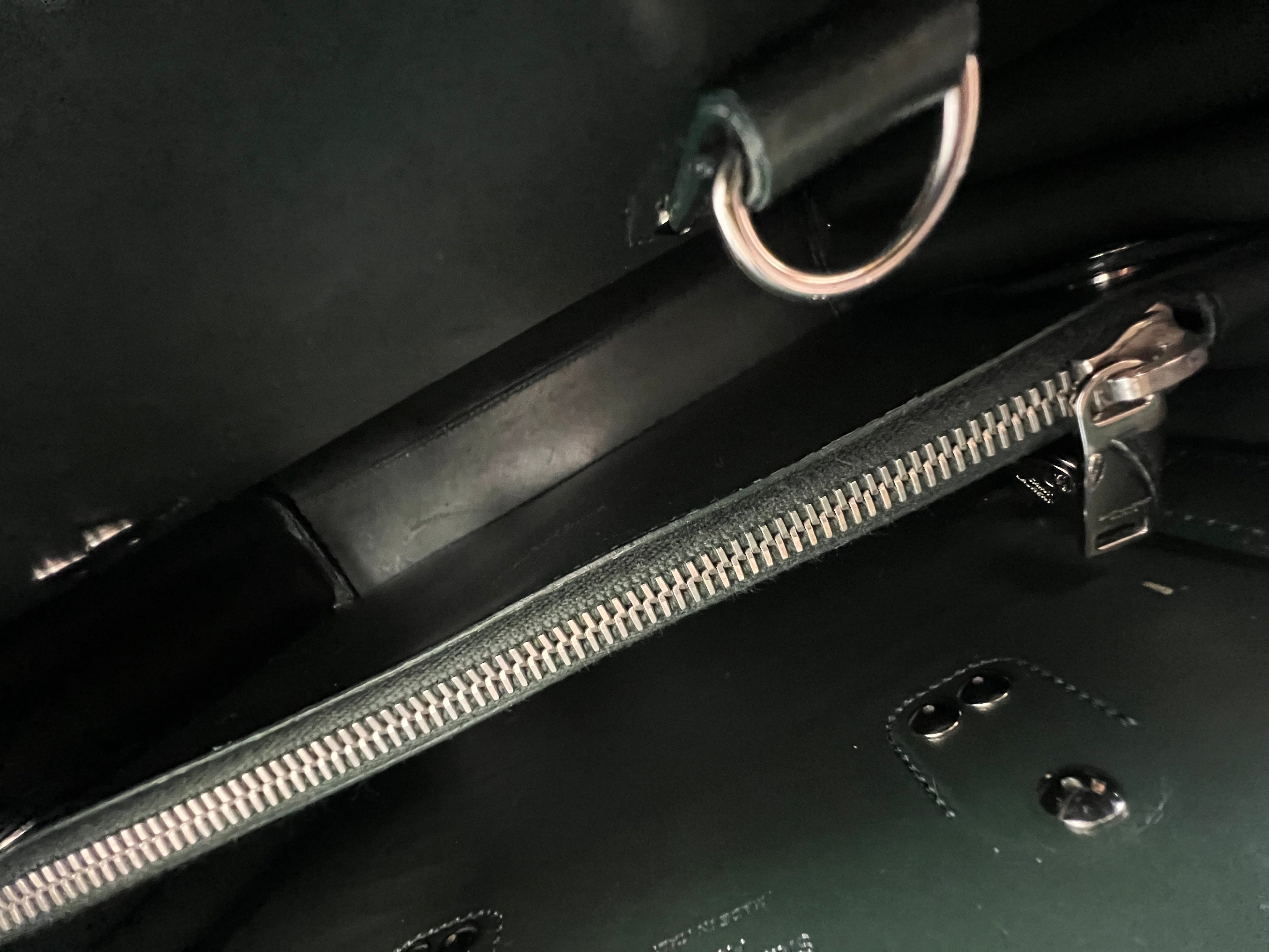 Saint Laurent Sac De Jour Small in Dark Green Croc Leather