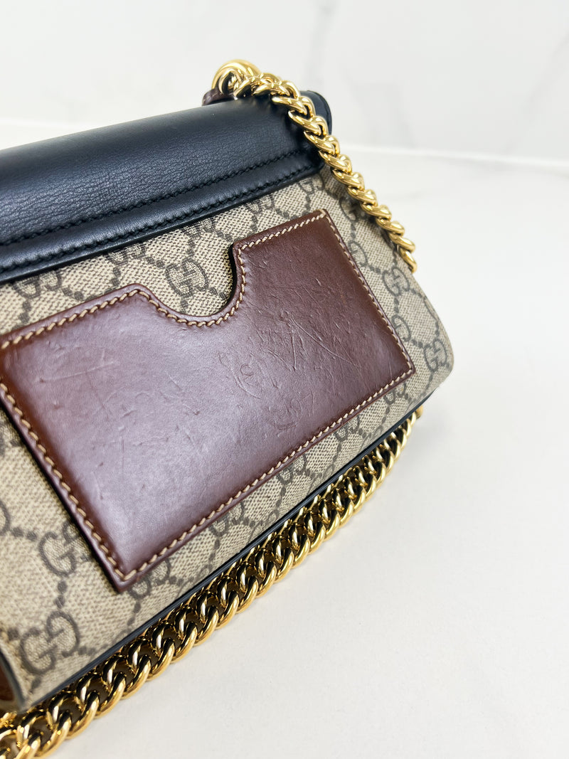Gucci GG Supreme Small Padlock Shoulder Bag