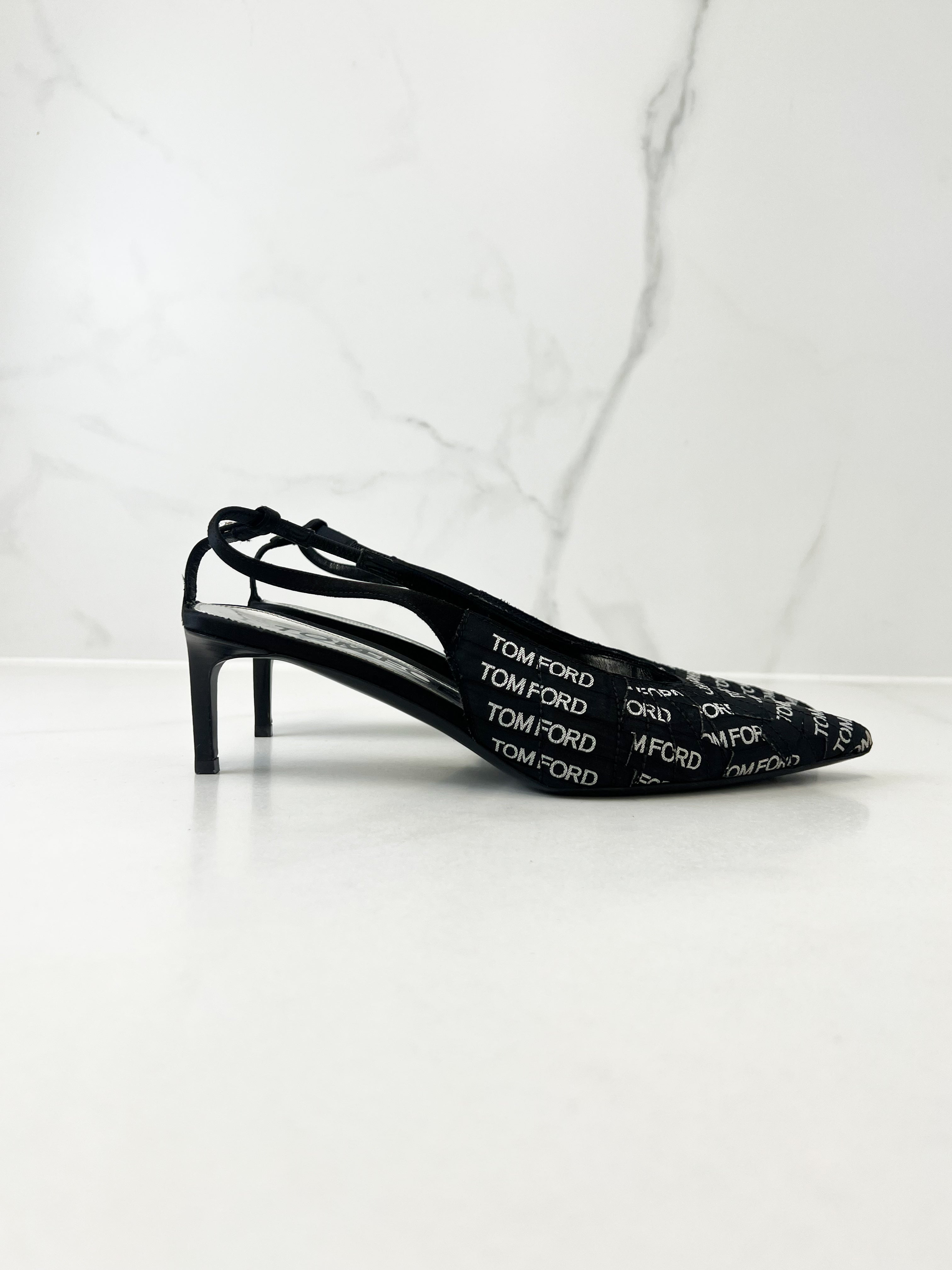 Tom Ford Logo Kitten Heel Pumps Size 40