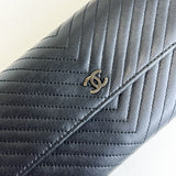 Chanel Chevron Black Wallet