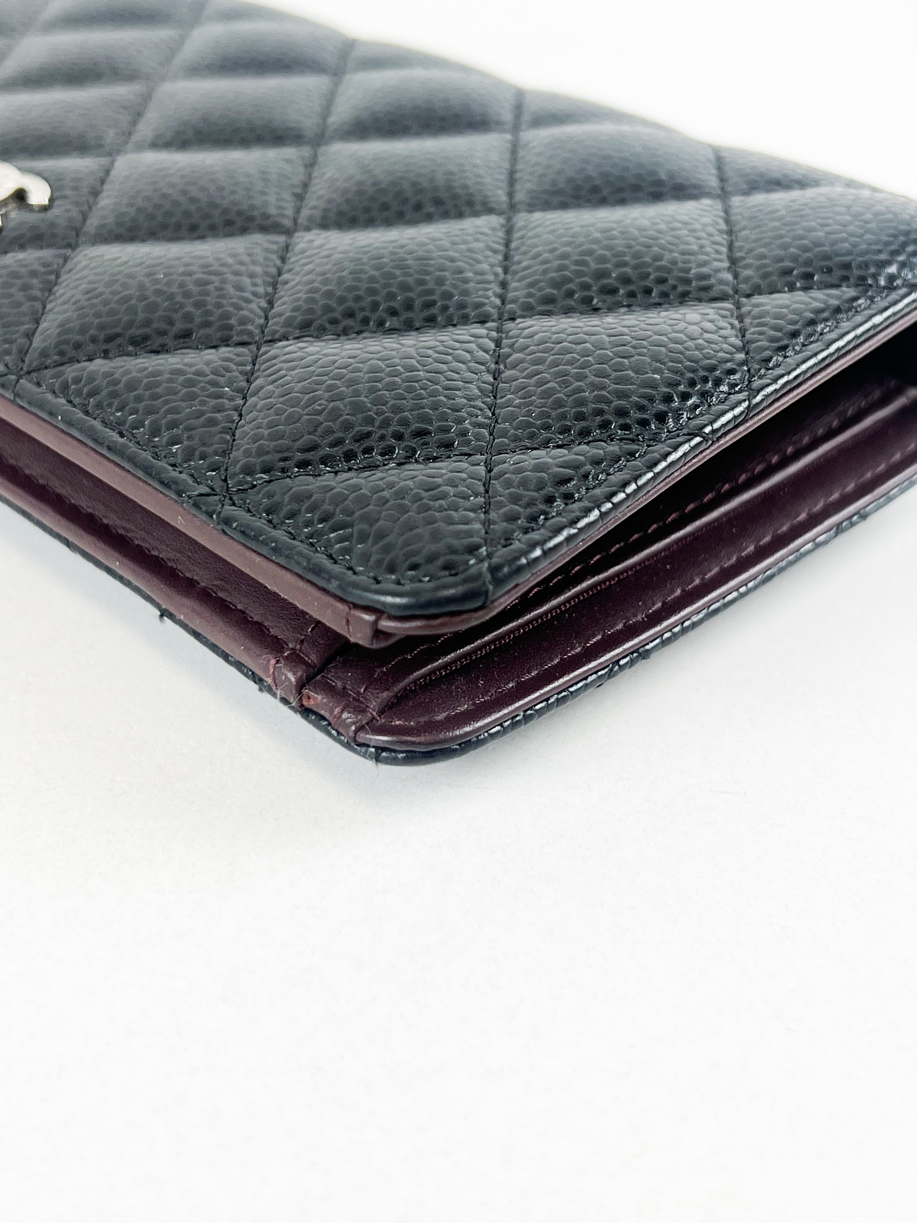 Chanel CC Black Caviar Flap Wallet SHW