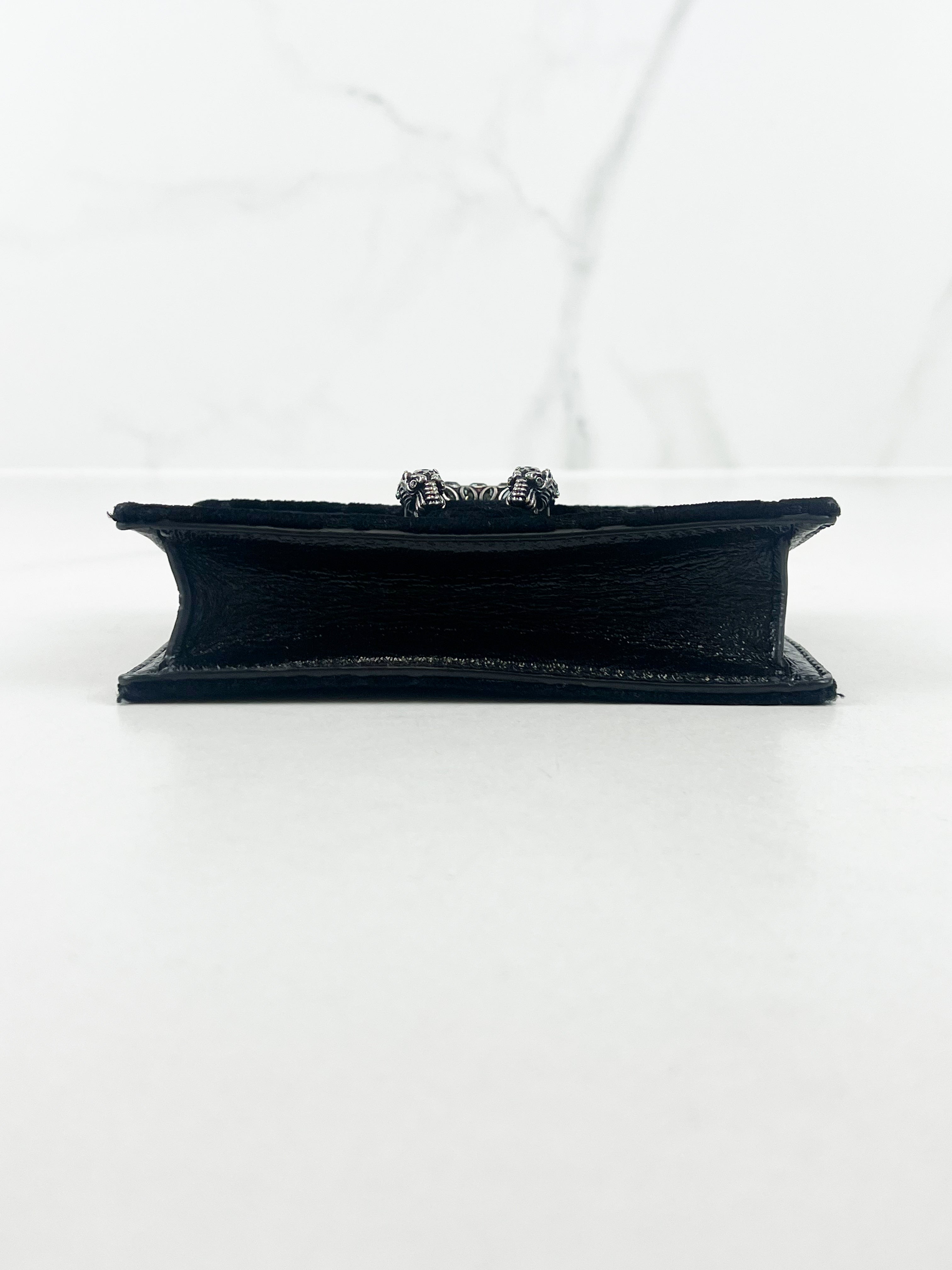 Gucci GG Logo Super Mini Velvet Dionysus